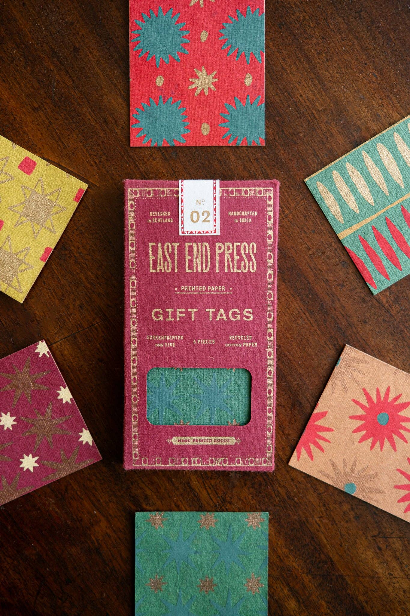 Screen-printed Christmas Gift Tags - Set of Six - Image 8