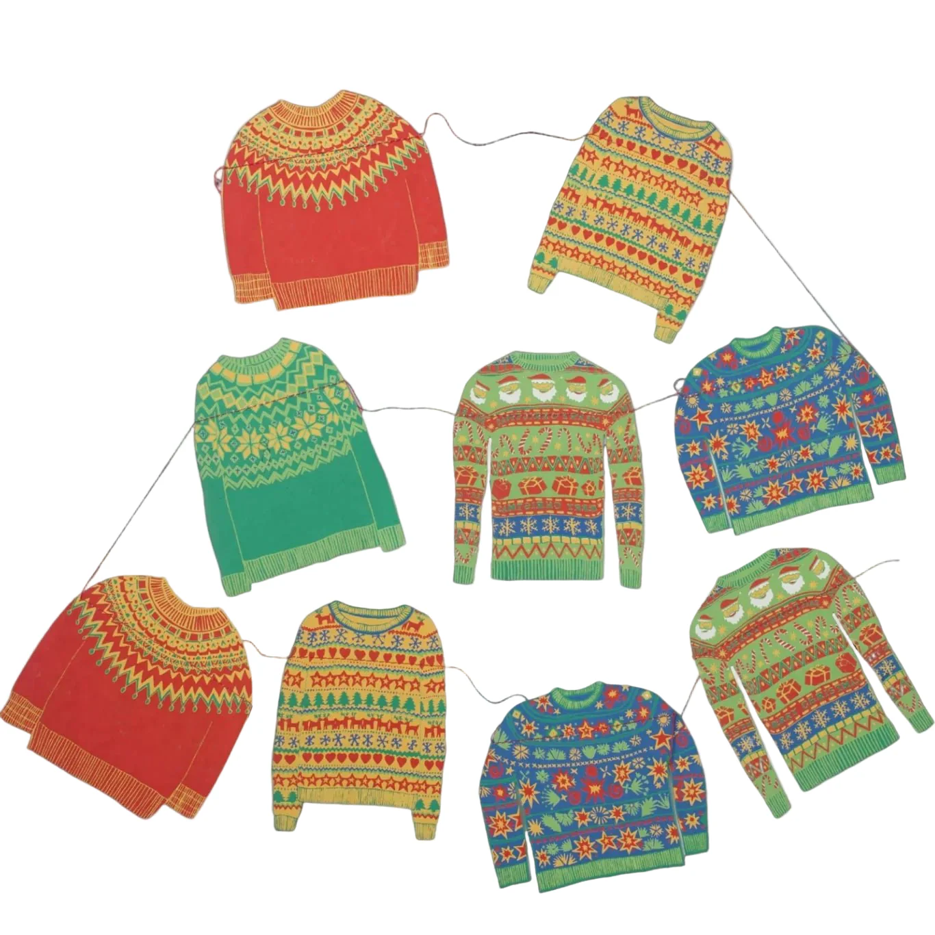 Christmas Jumpers Sewn Garland