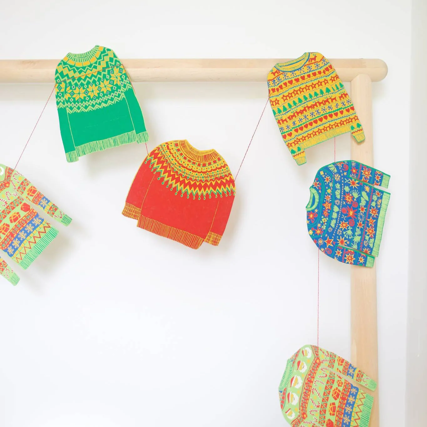 Christmas Jumpers Sewn Garland - Image 2