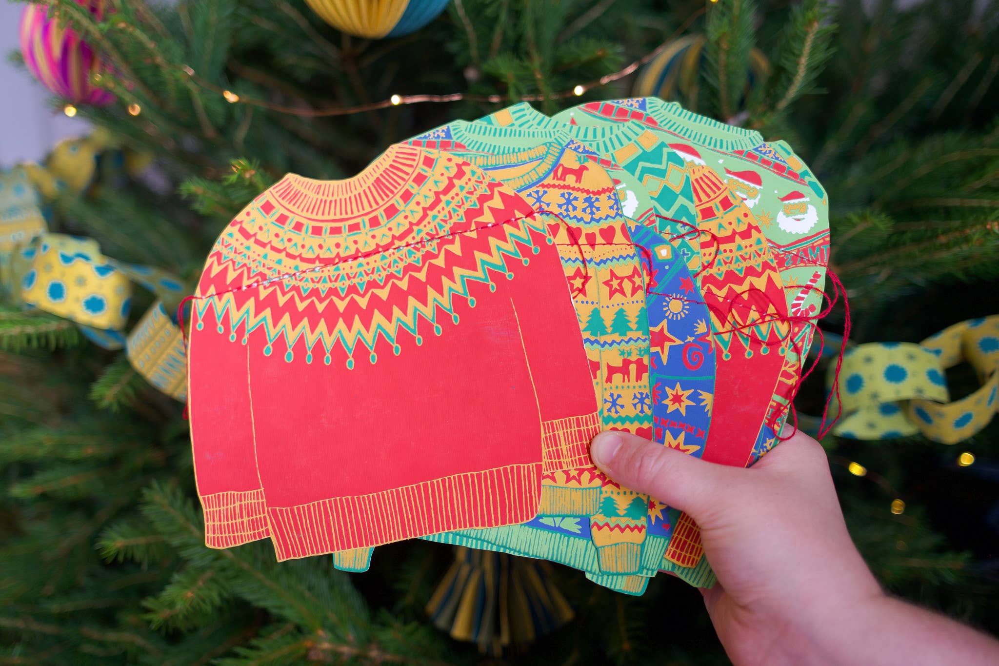 Christmas Jumpers Sewn Garland - Image 7