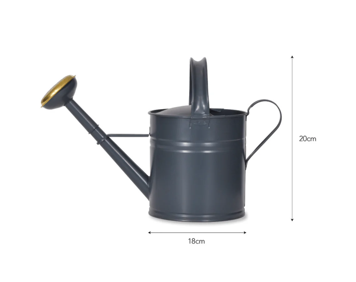 Classic Carbon Black 5L Steel Watering Can - Image 3