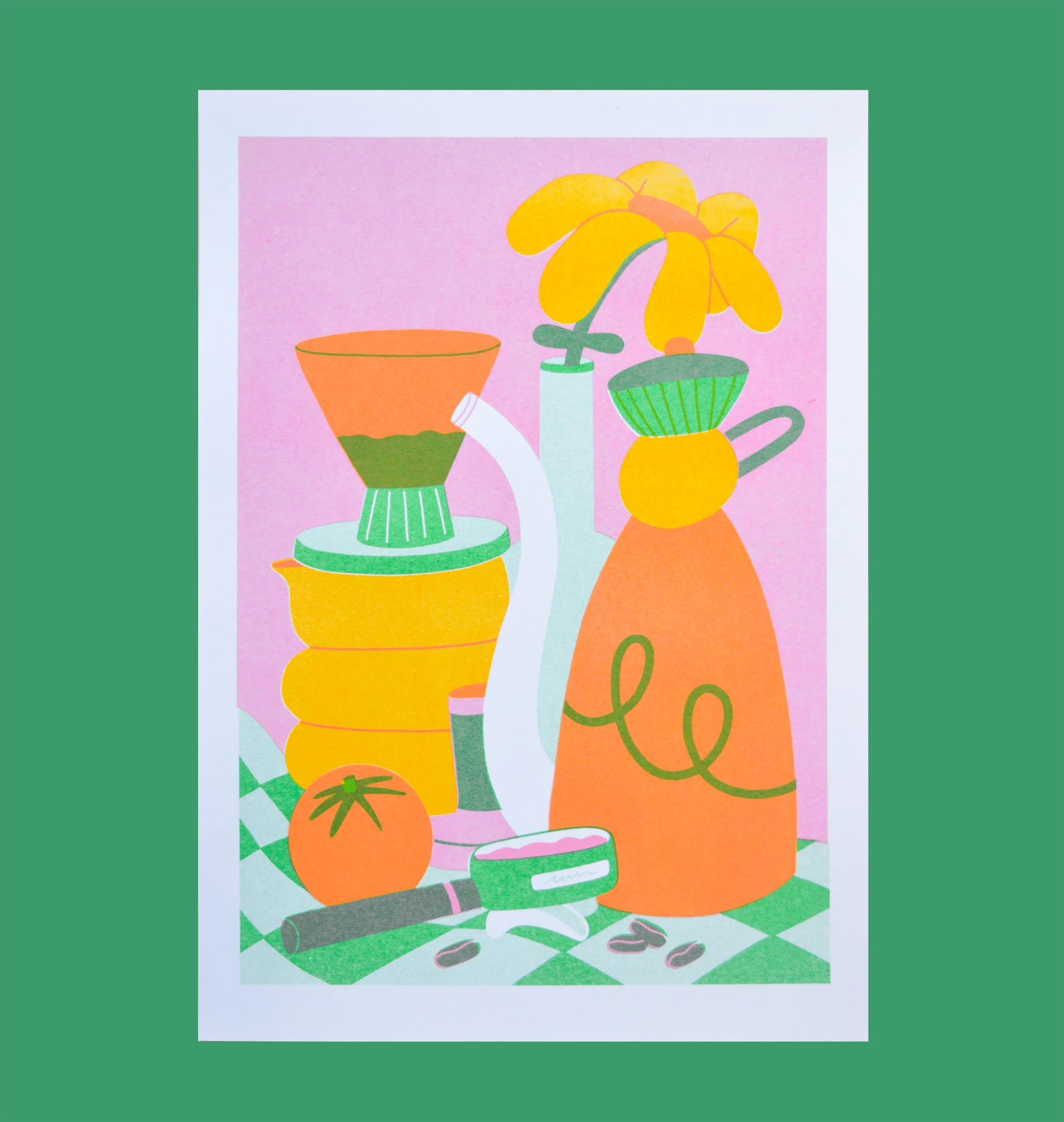 Coffee A4 Risograph Print - Image 3