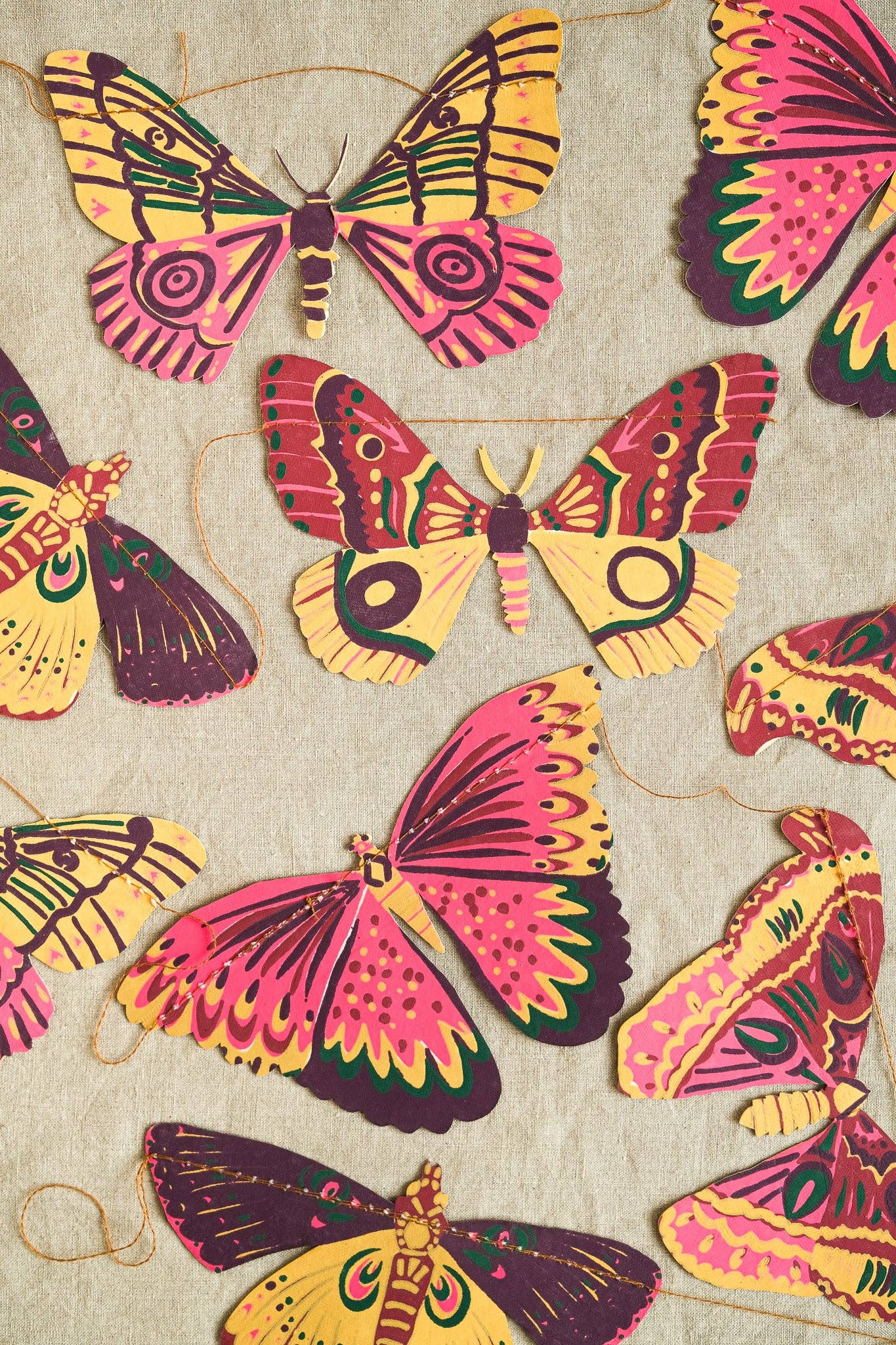 Colourful Butterflies Sewn Garland - Image 3