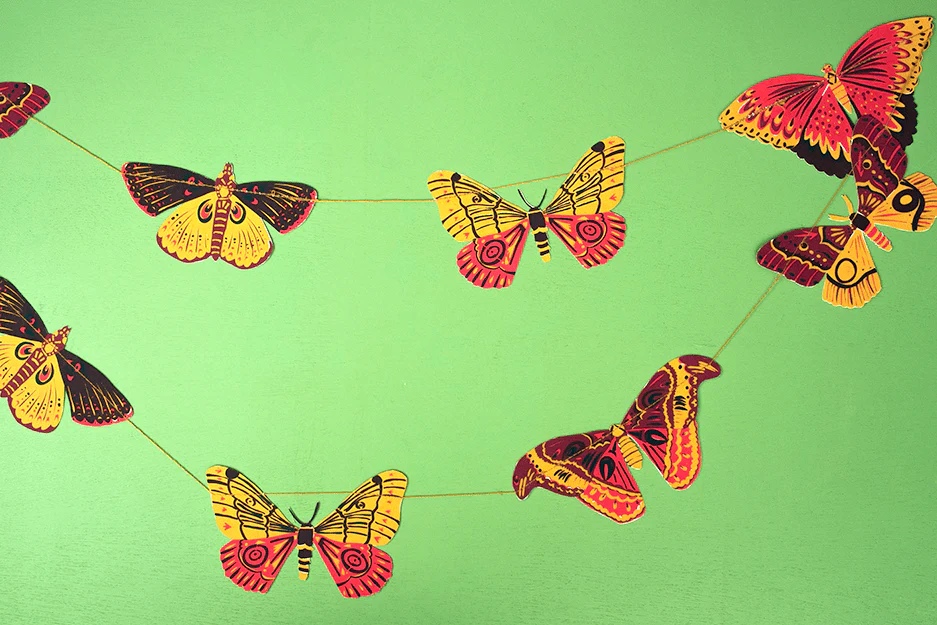 Colourful Butterflies Sewn Garland - Image 4