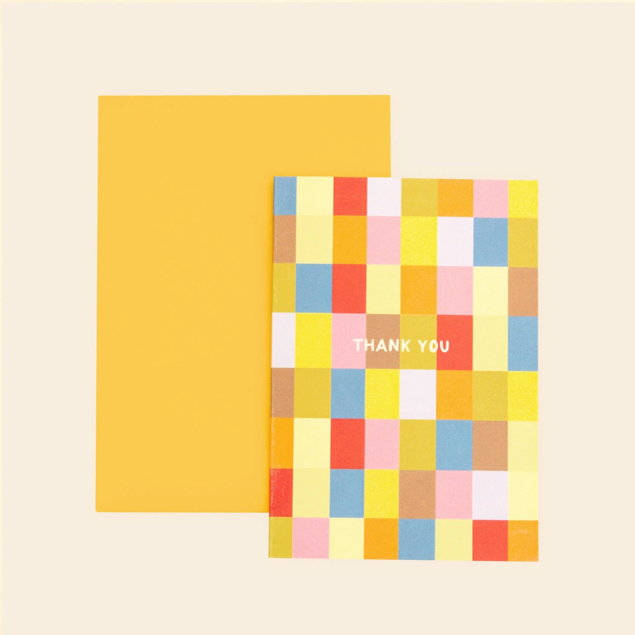 Colourful Squares Thank You Card | Thank You Greetings Card - Image 2