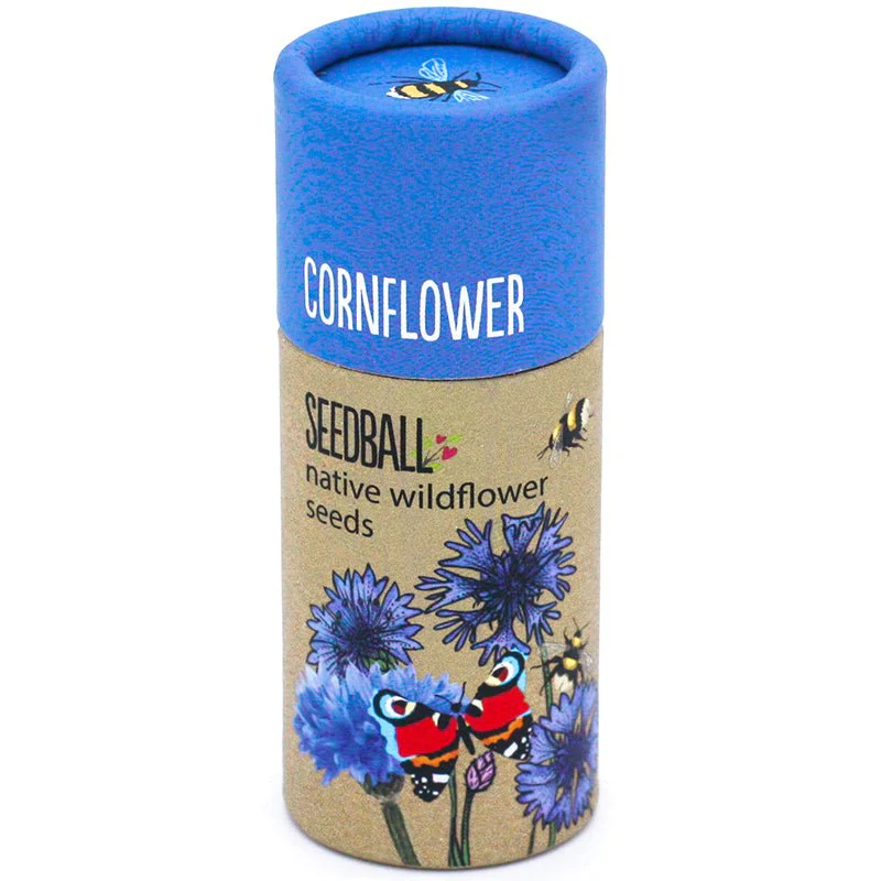 Cornflower Wildflower Seedball Tubes