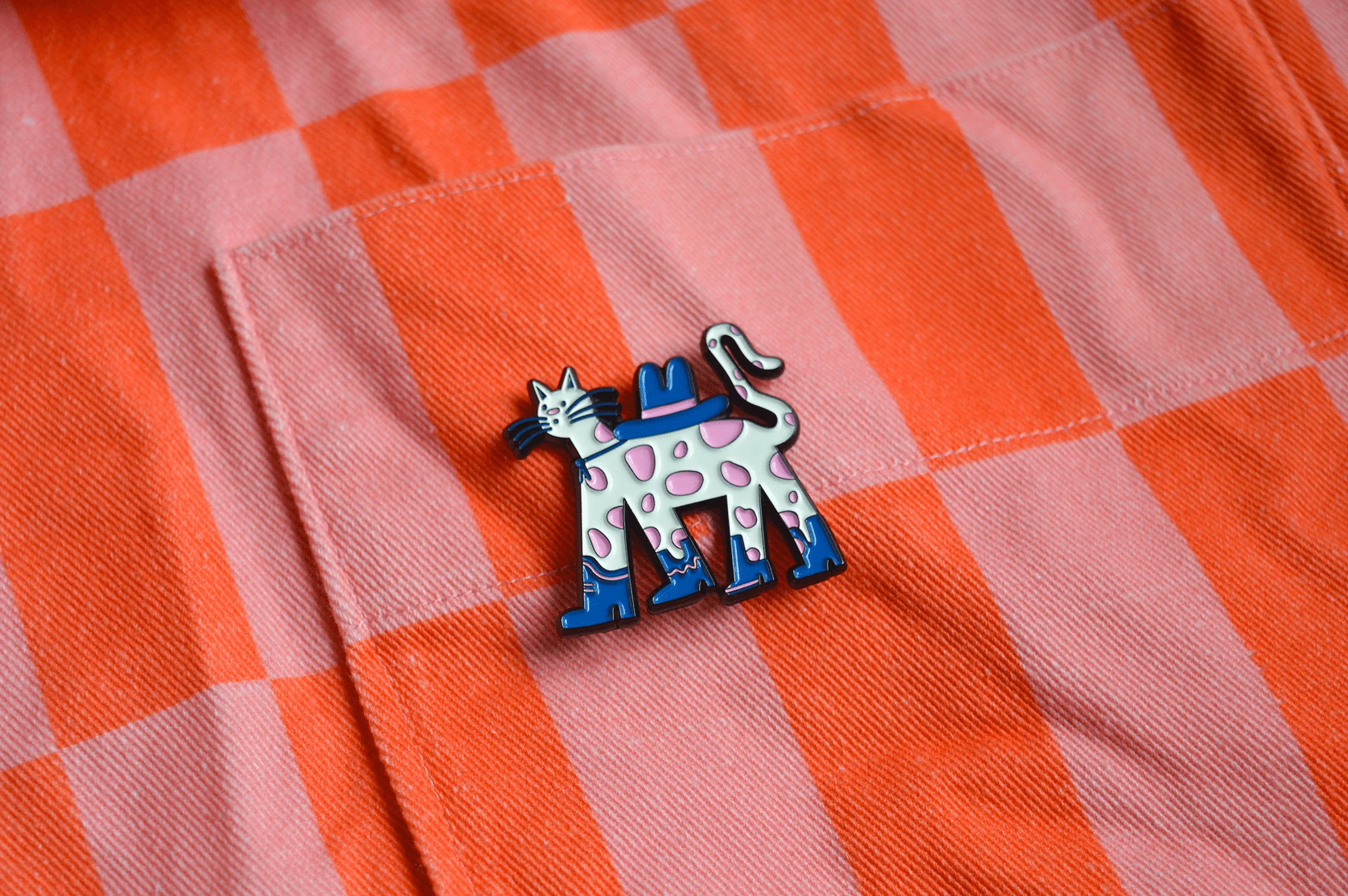 Cowboy Cat Enamel Pin - Image 2