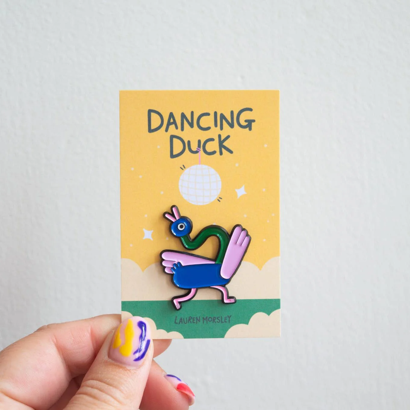 Dancing Duck Enamel Pin
