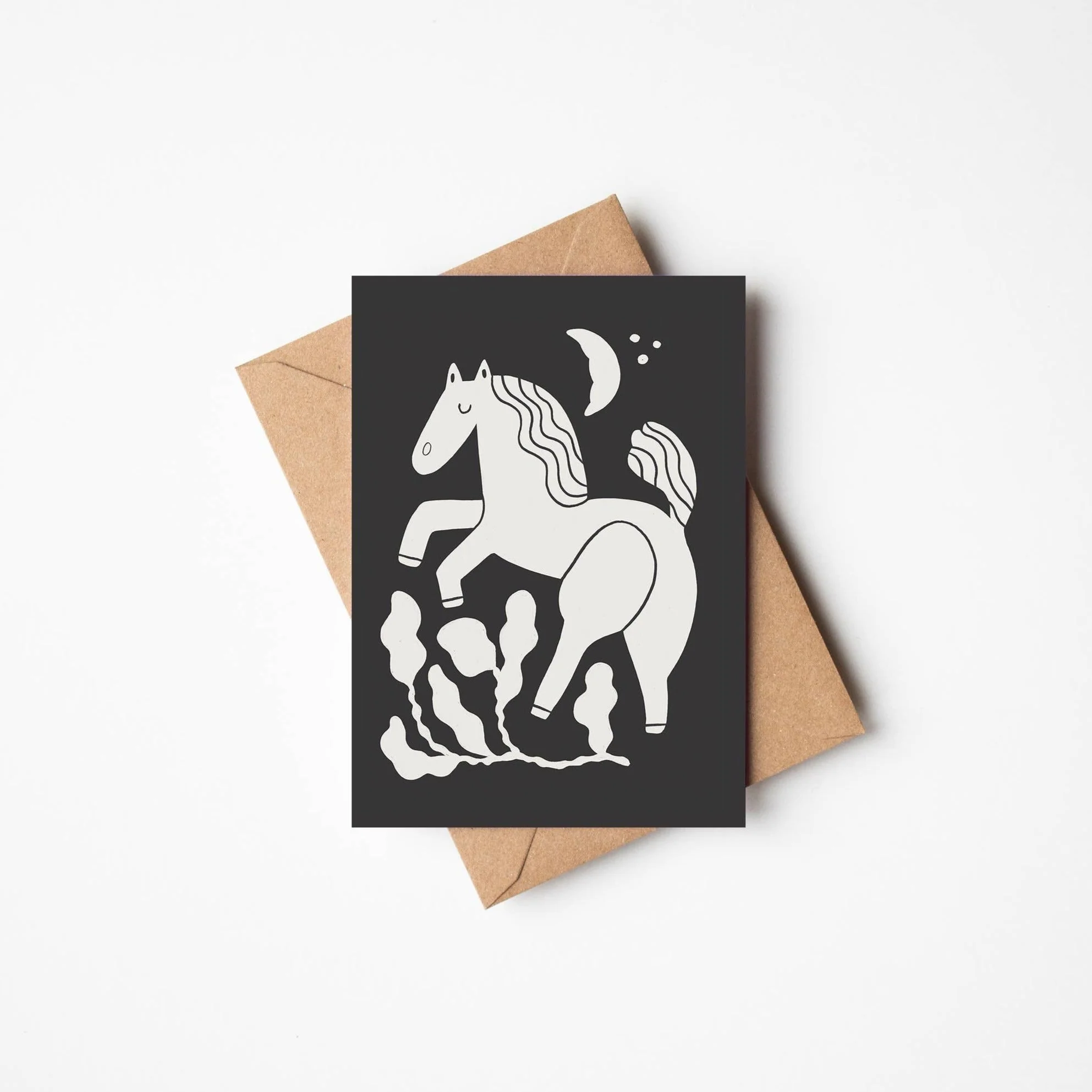 'Dancing Under The Moon' Moon Greetings Card