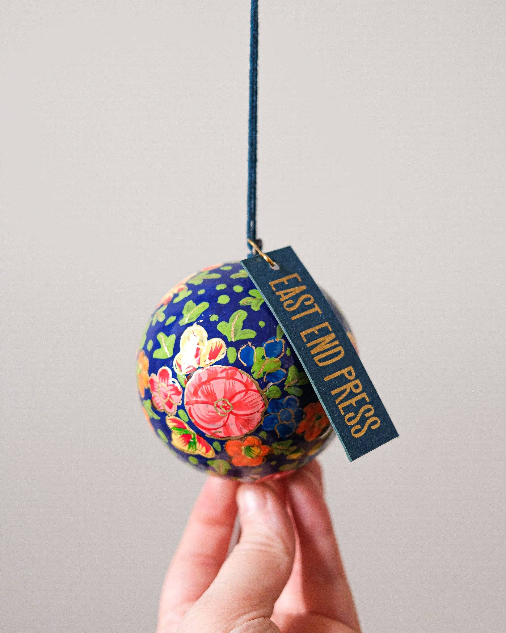 Deep Blue Florals Bauble - Image 5