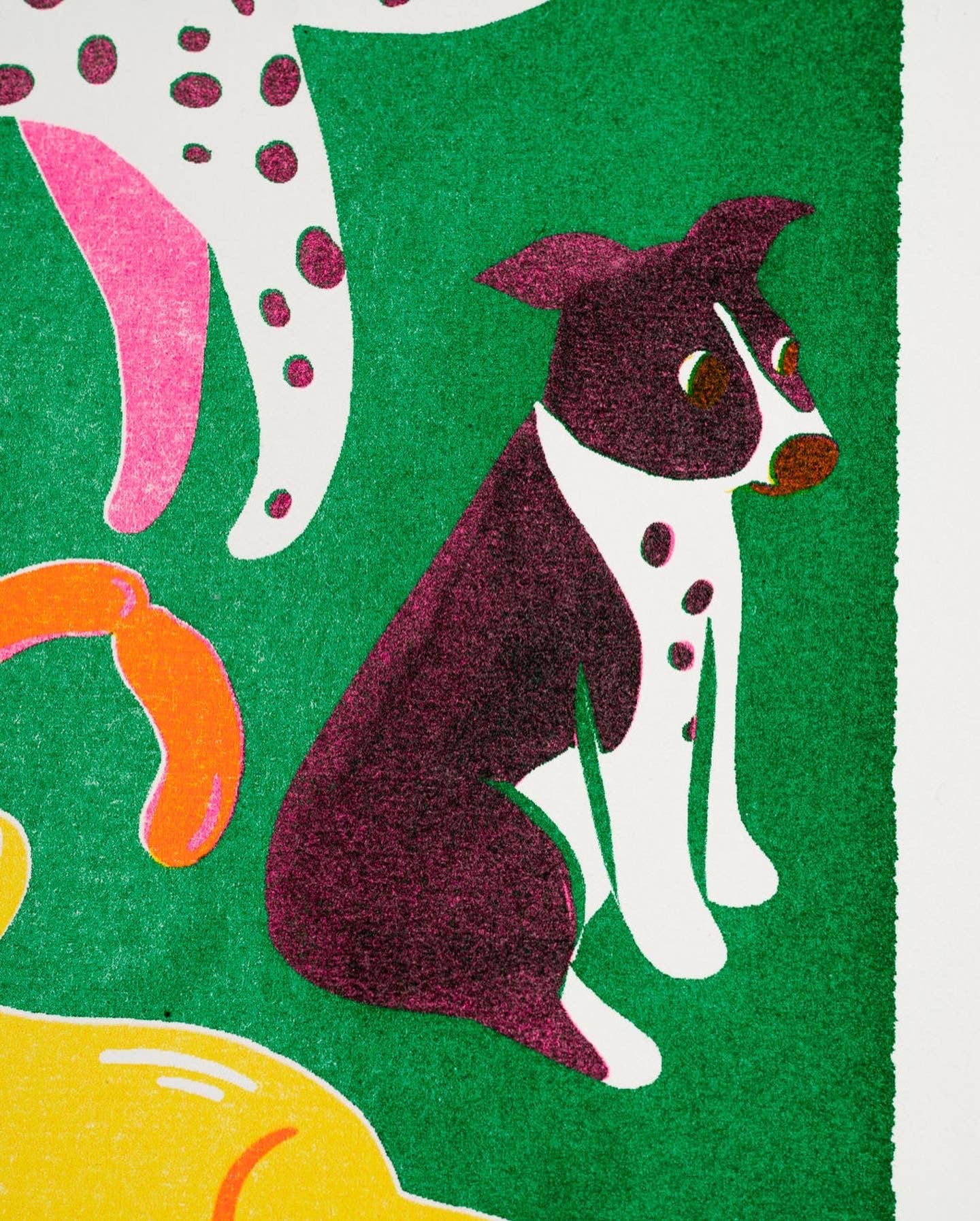 Dog Risograph A3 Print - Image 3