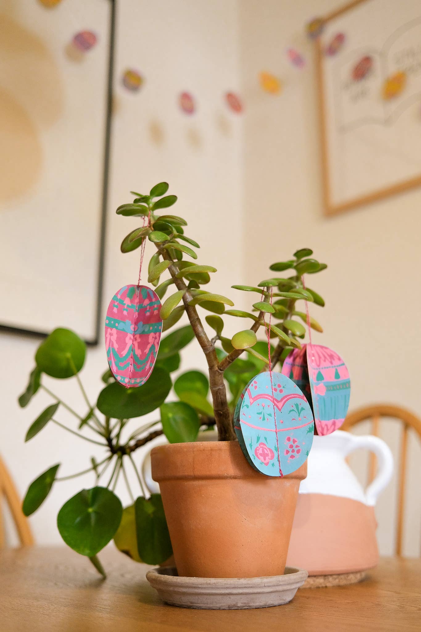 Easter Egg Paper Ornaments – Set of Five - Image 3
