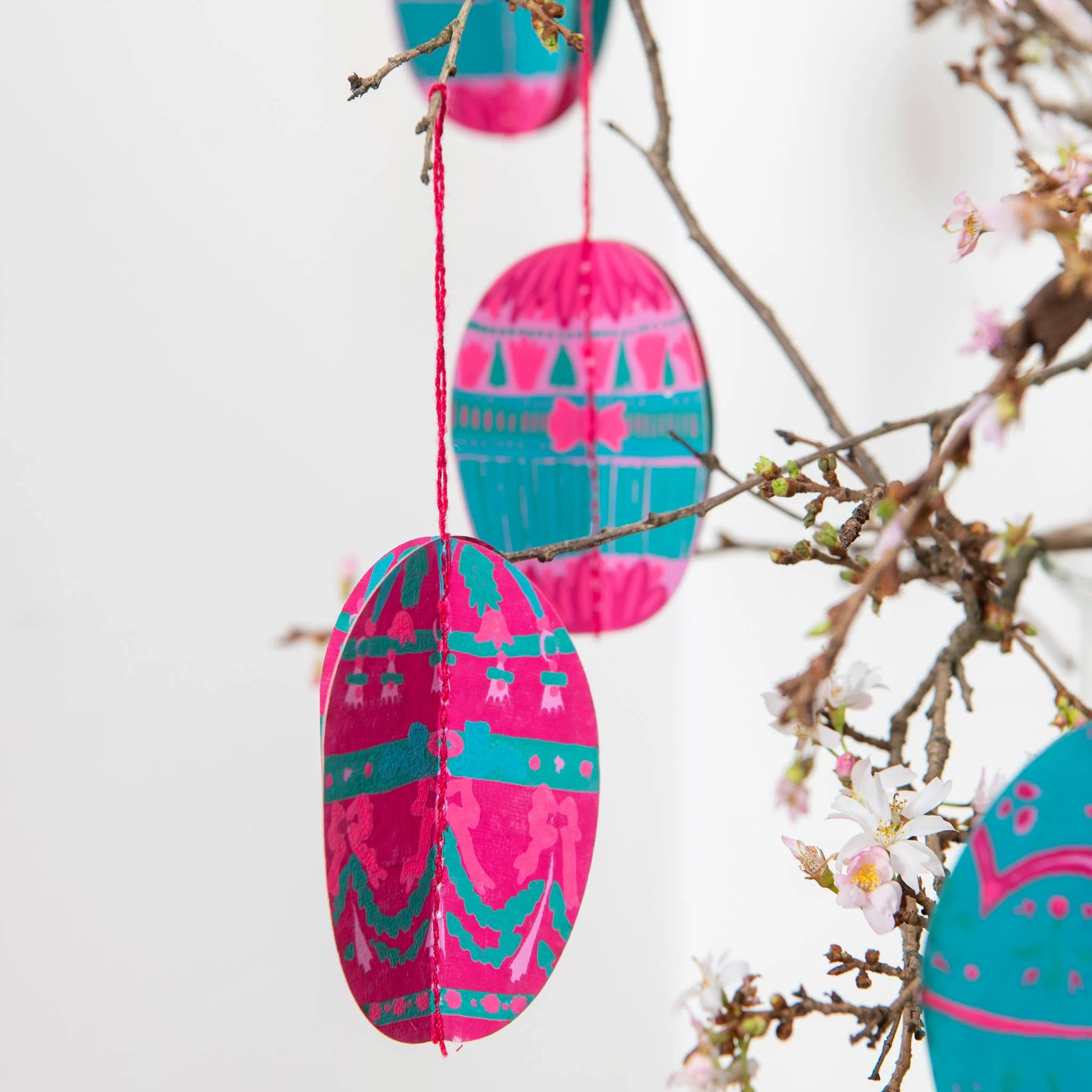 Easter Egg Paper Ornaments – Set of Five - Image 5