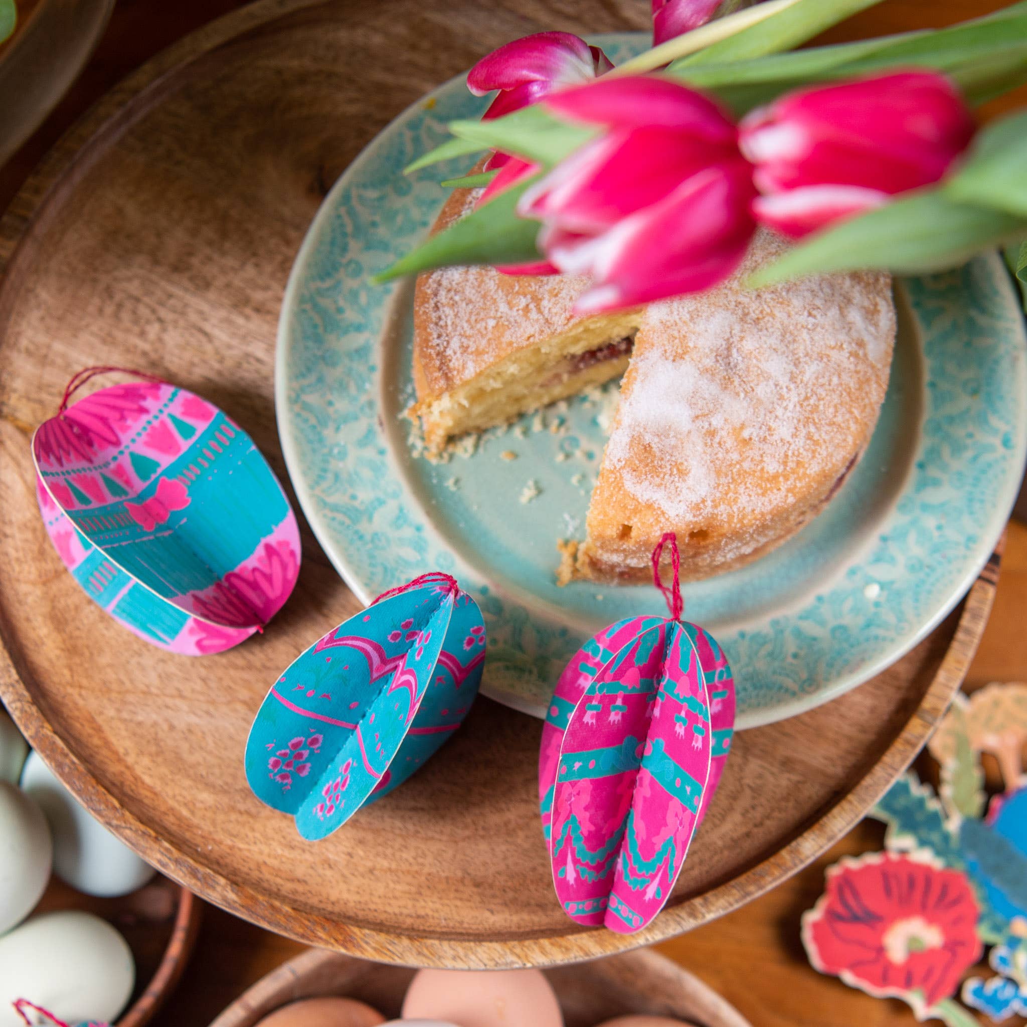 Easter Egg Paper Ornaments – Set of Five - Image 6