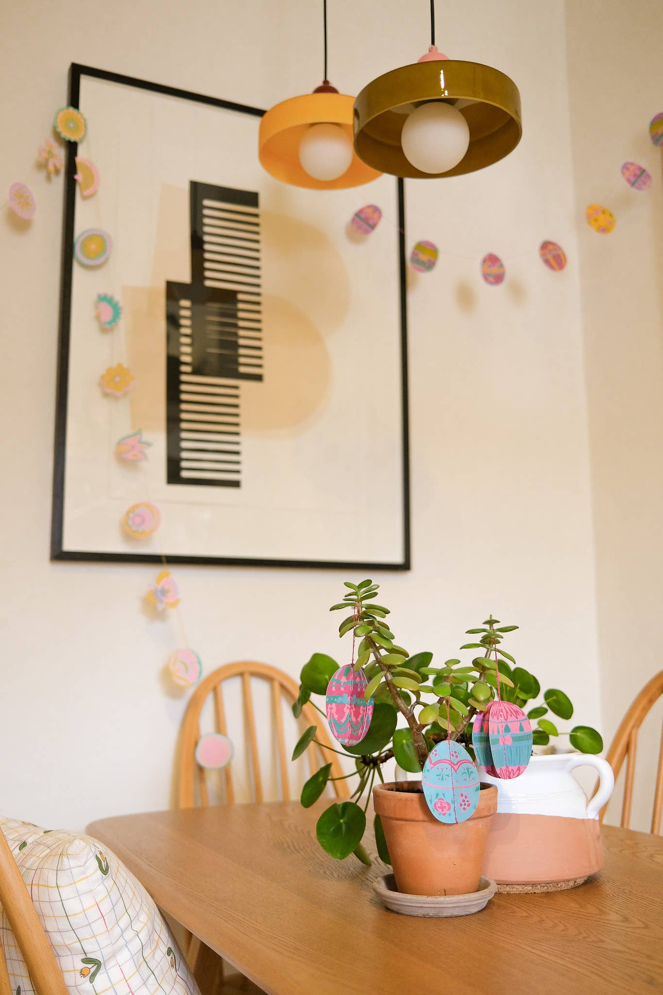 Easter Egg Paper Ornaments – Set of Five - Image 7
