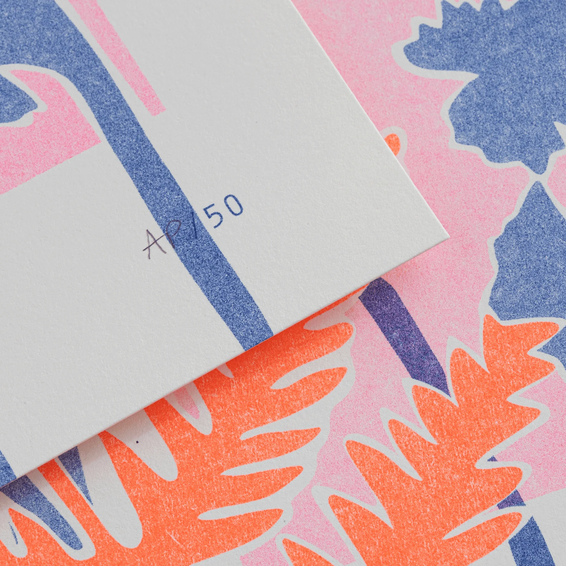 Electric Flower Stripe Risograph Print - Image 3