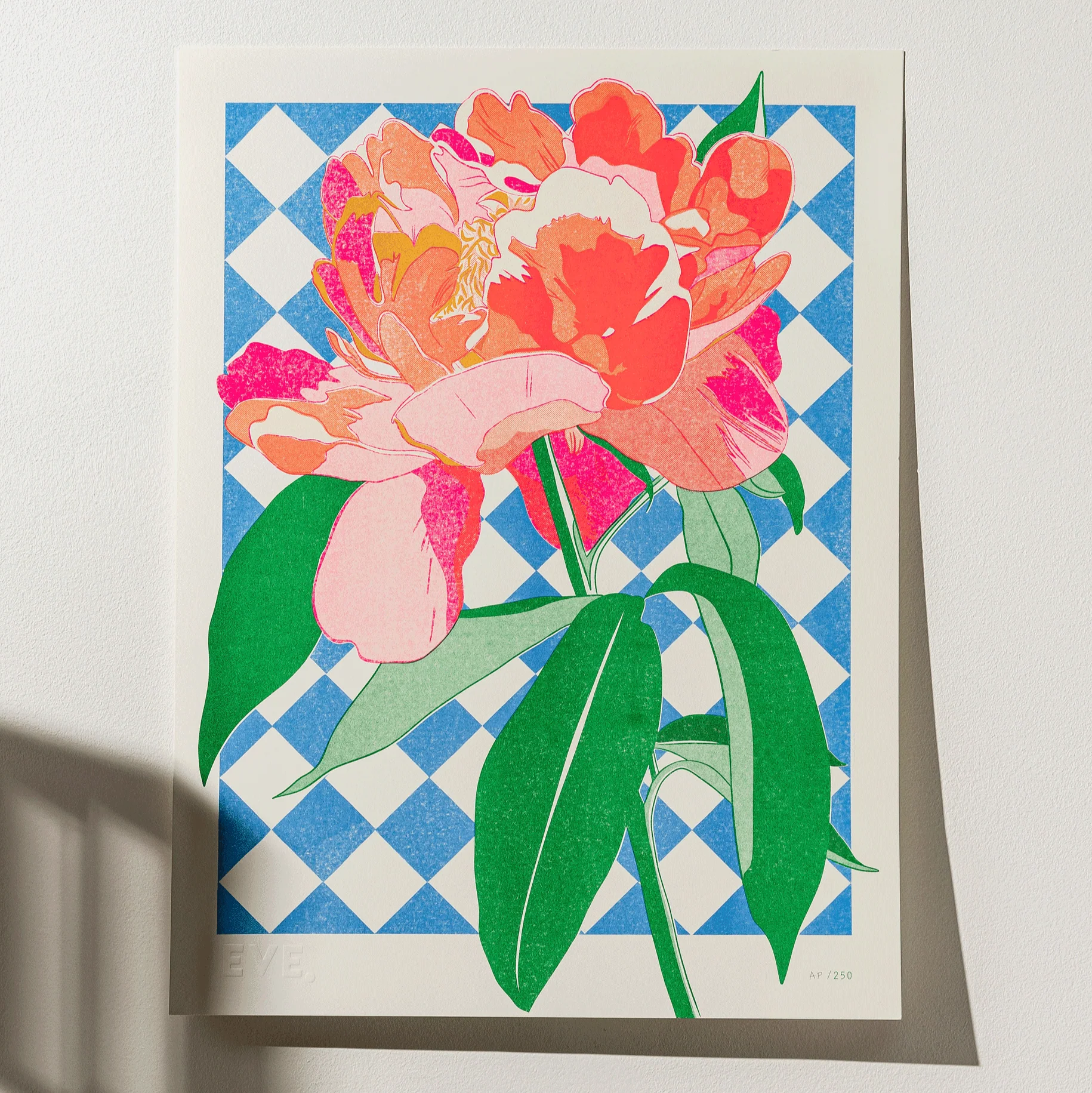 Electric Peony Risograph Print - Image 2