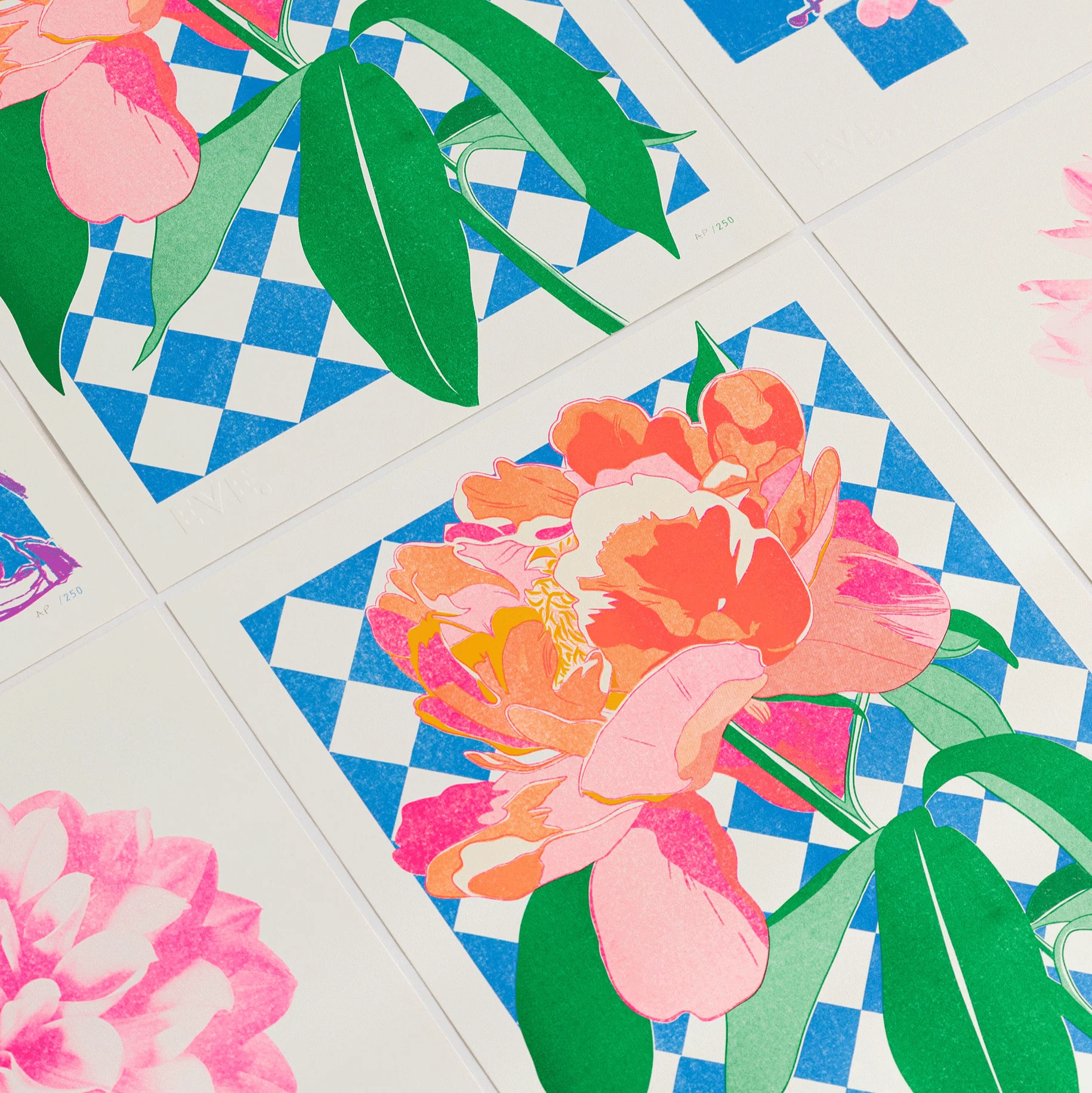 Electric Peony Risograph Print - Image 3