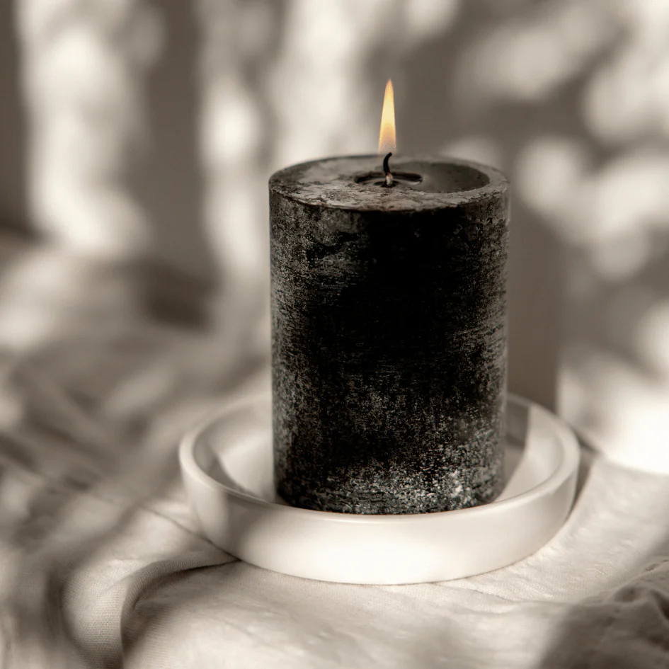 Embers, Scented Coloured Pillar Candle - Image 2