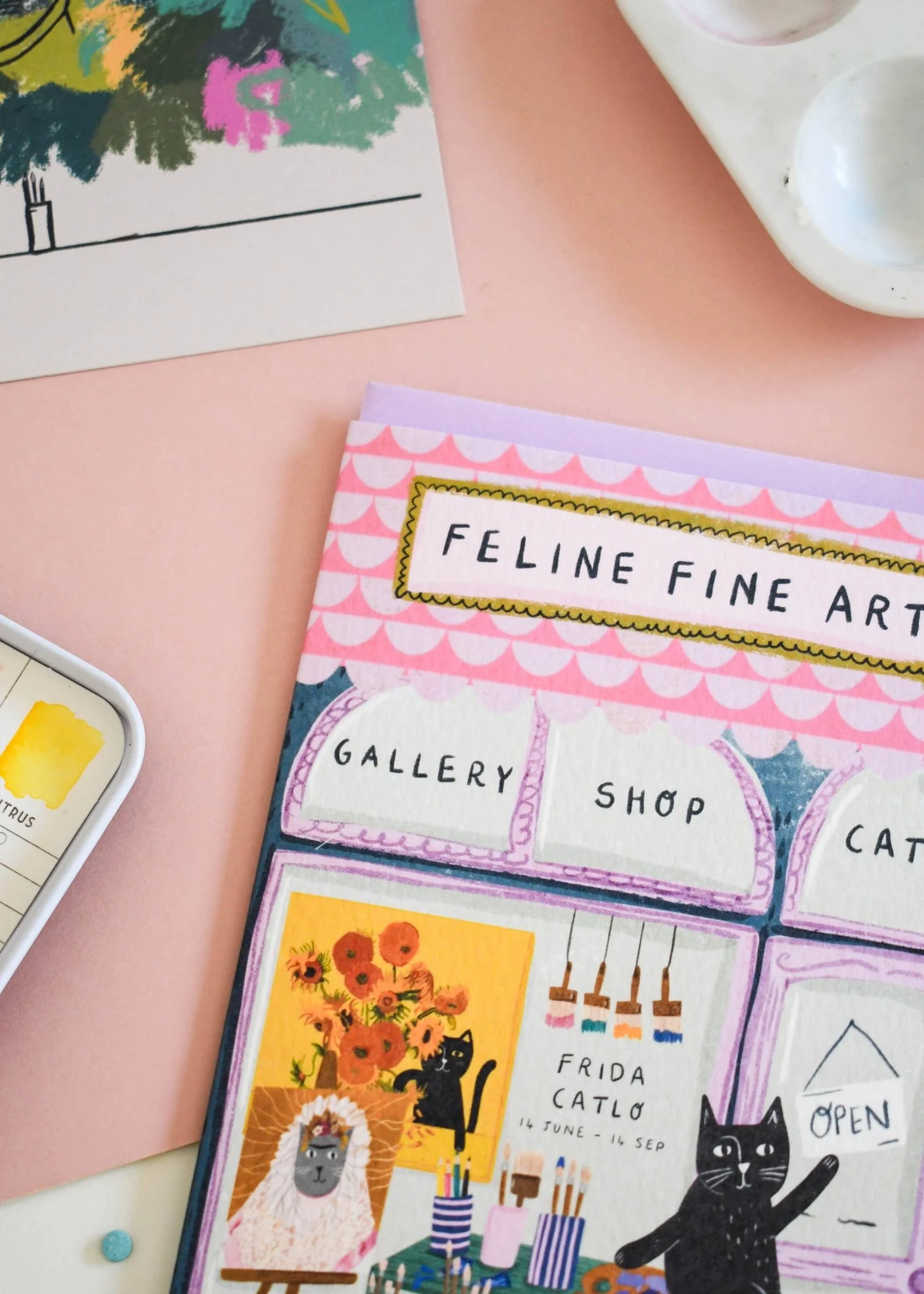 Feline Fine Art Shop Cat Greetings Card - Image 4