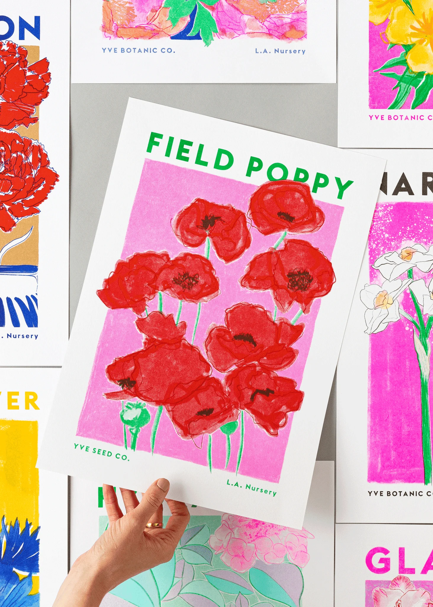 Field Poppy Flower Risograph Print - Image 2