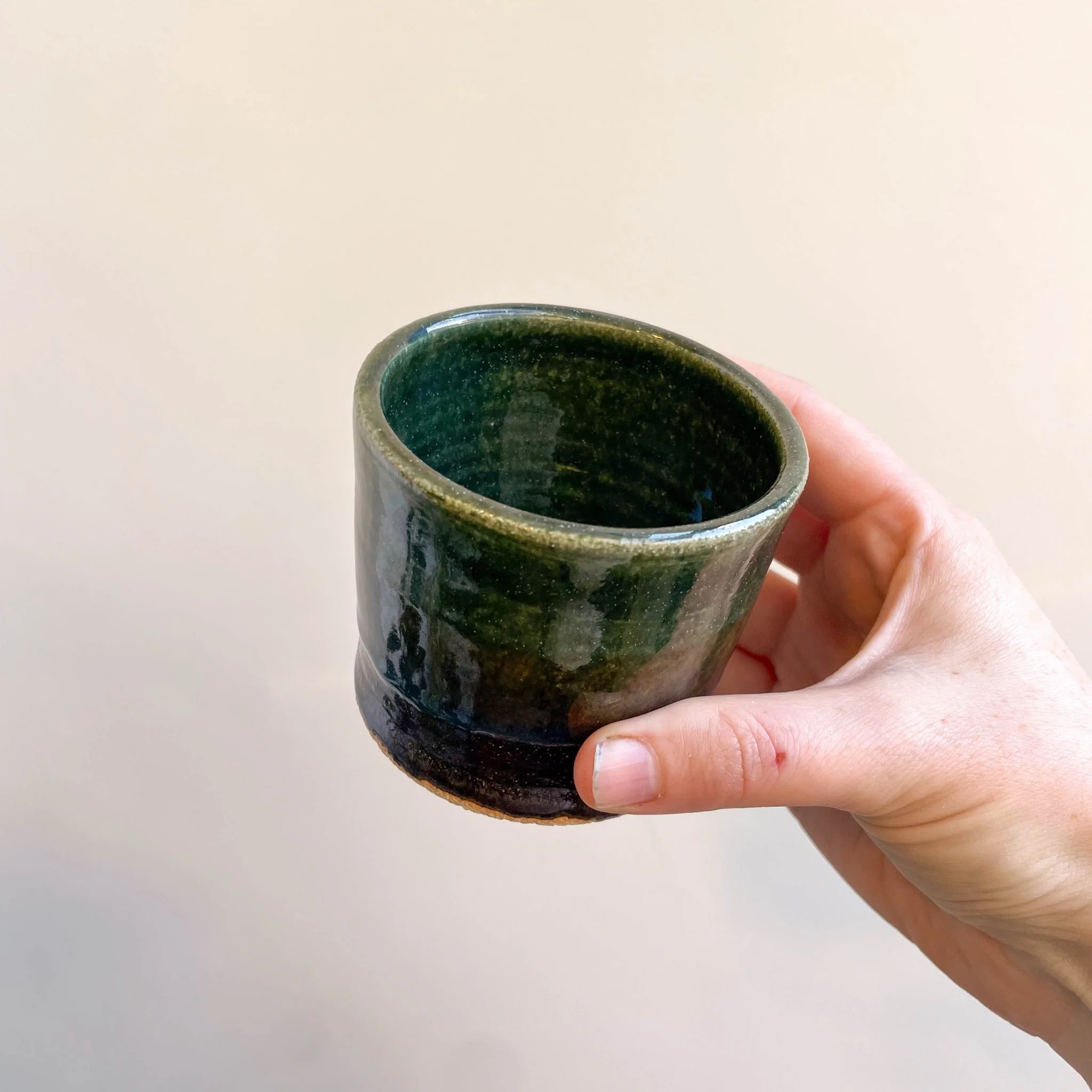 Fjord - Dark Blue, Green & Black Handmade Ceramic Plant Pot - Image 7