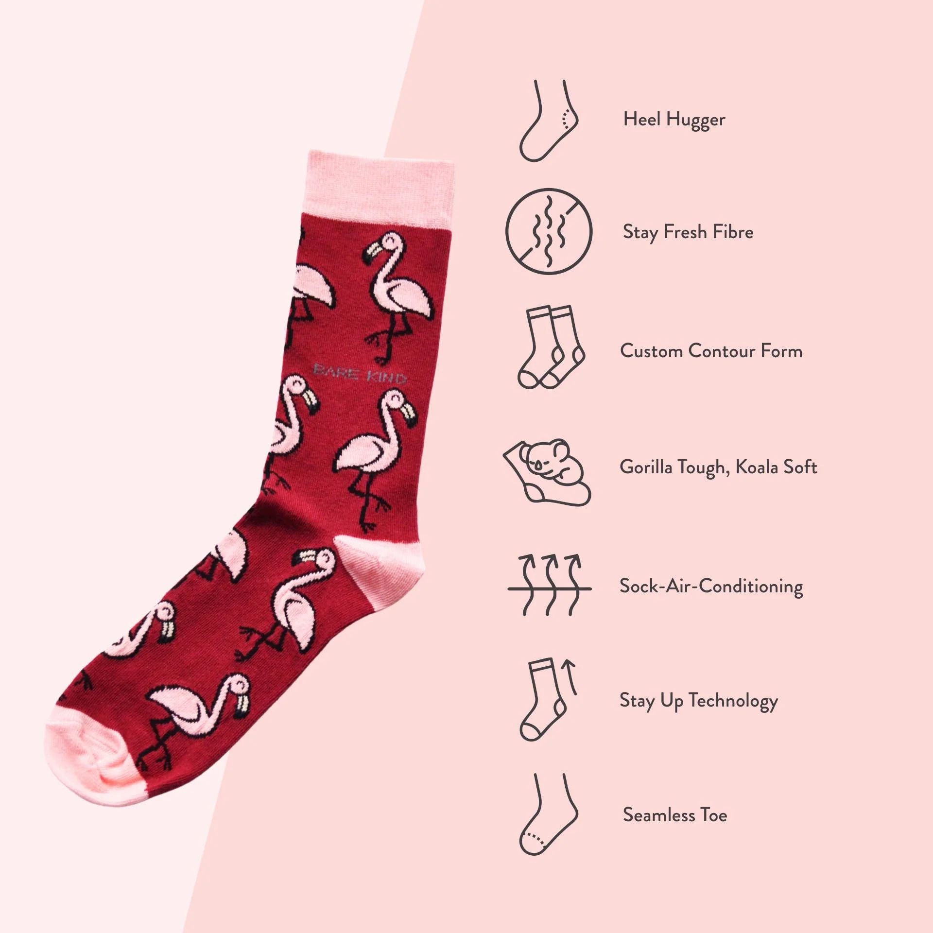 Flamingo Bamboo Socks - Image 7