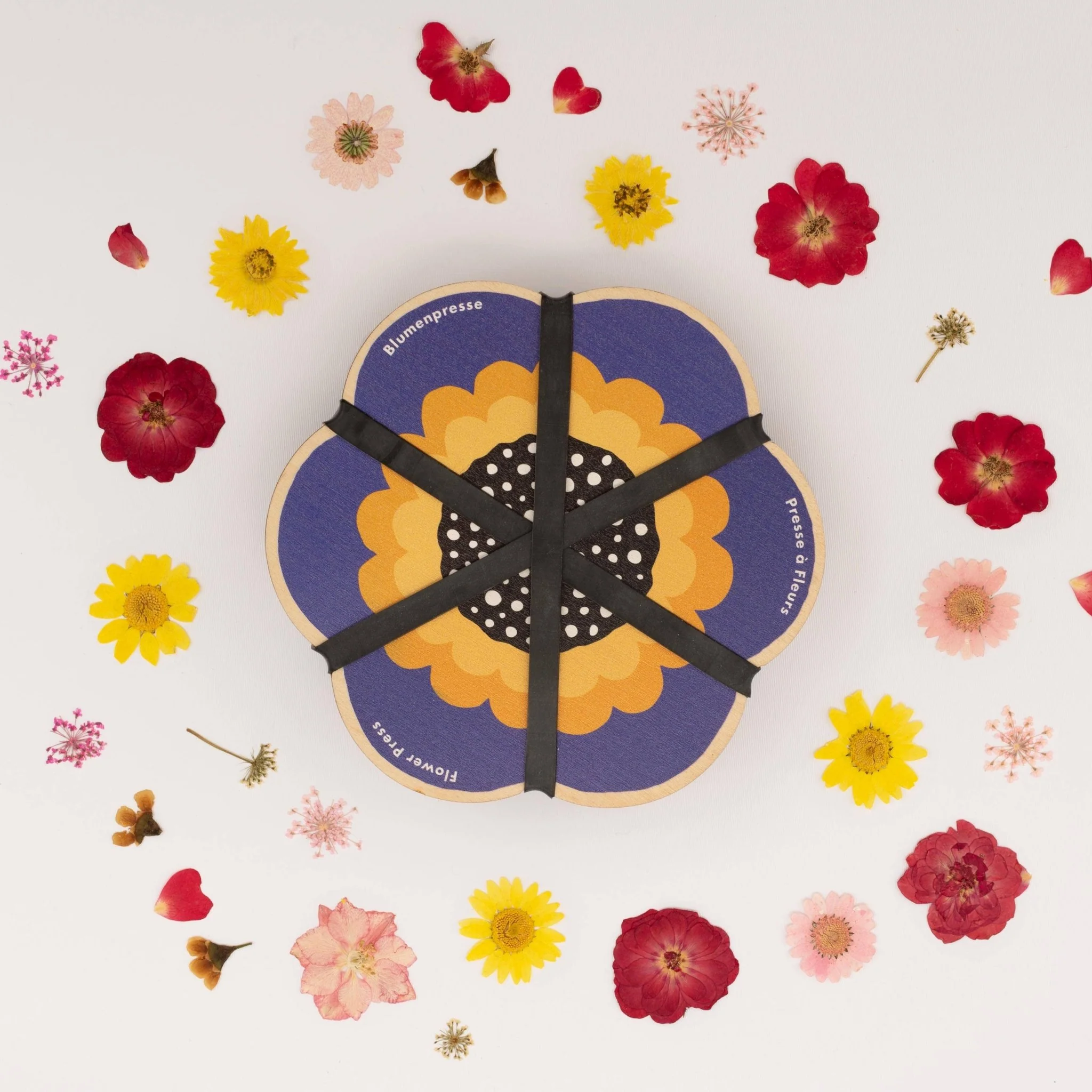Blue Flower Shaped Flower Press