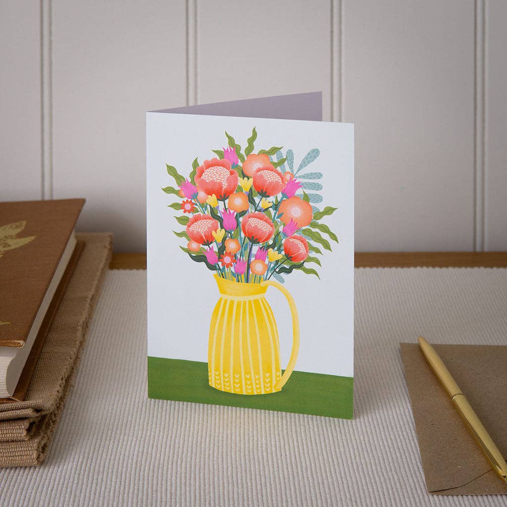 Flowers in Vase 3 Greetings Card - Image 2