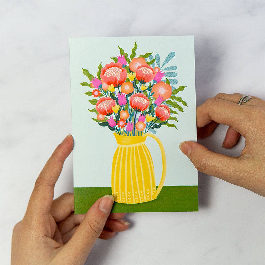 Flowers in Vase 3 Greetings Card - Image 4