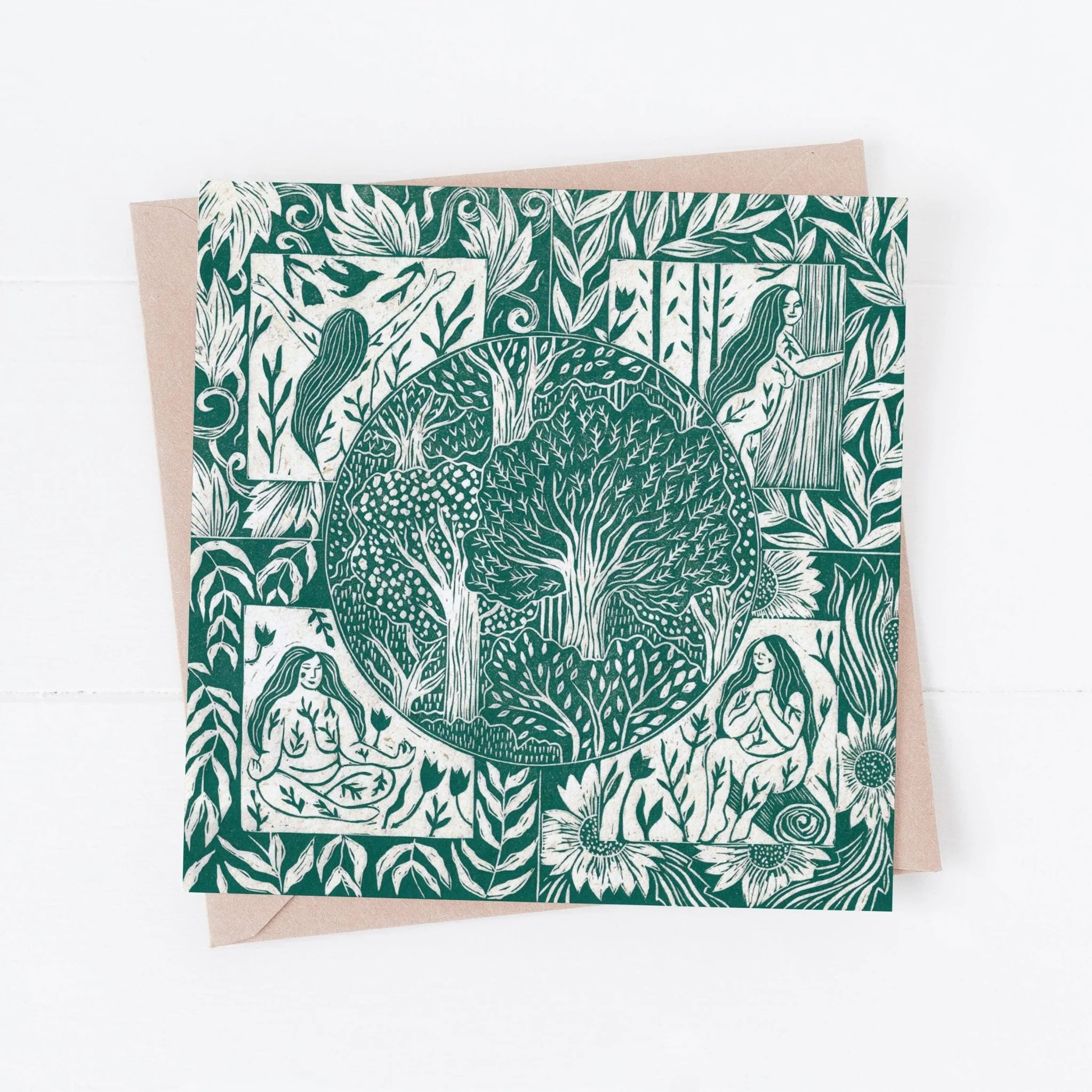 Forest Bather Greetings Card