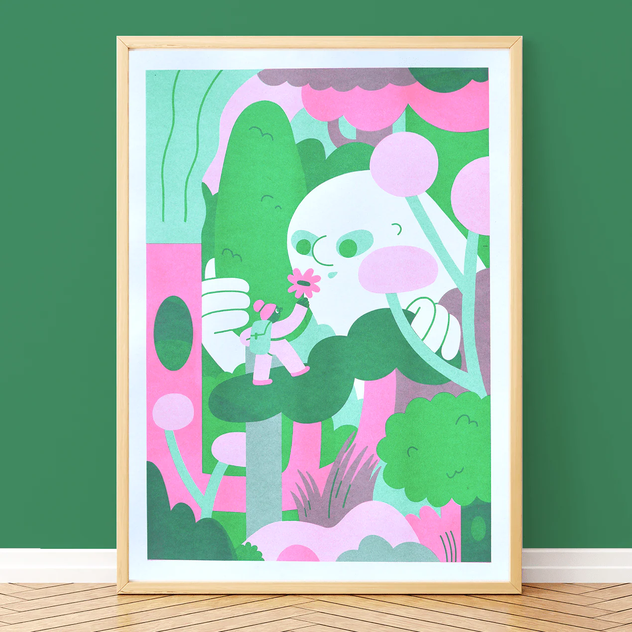 Forrest Friends A3 Risograph Print