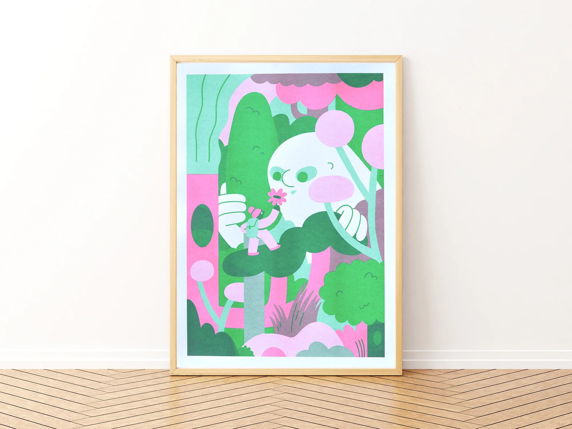 Forrest Friends A3 Risograph Print - Image 2