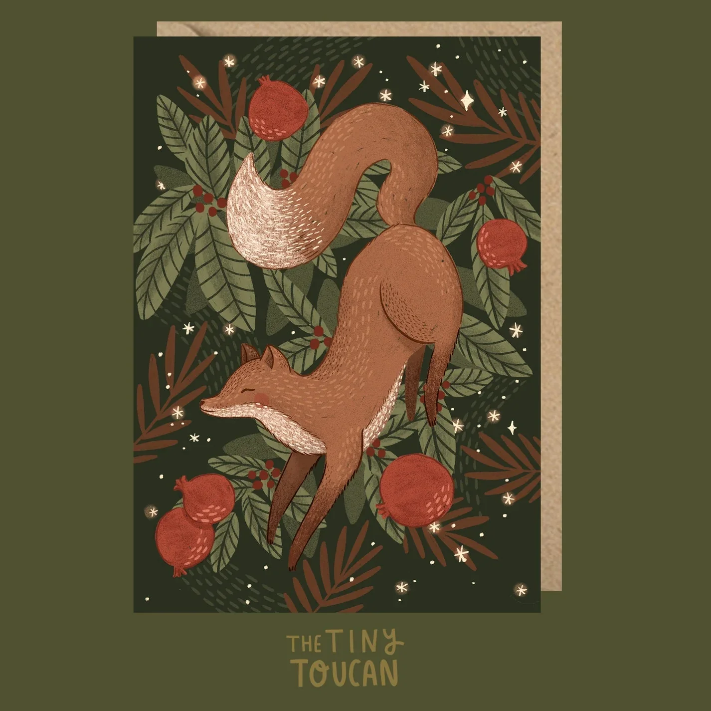 Fox Christmas Greetings Card
