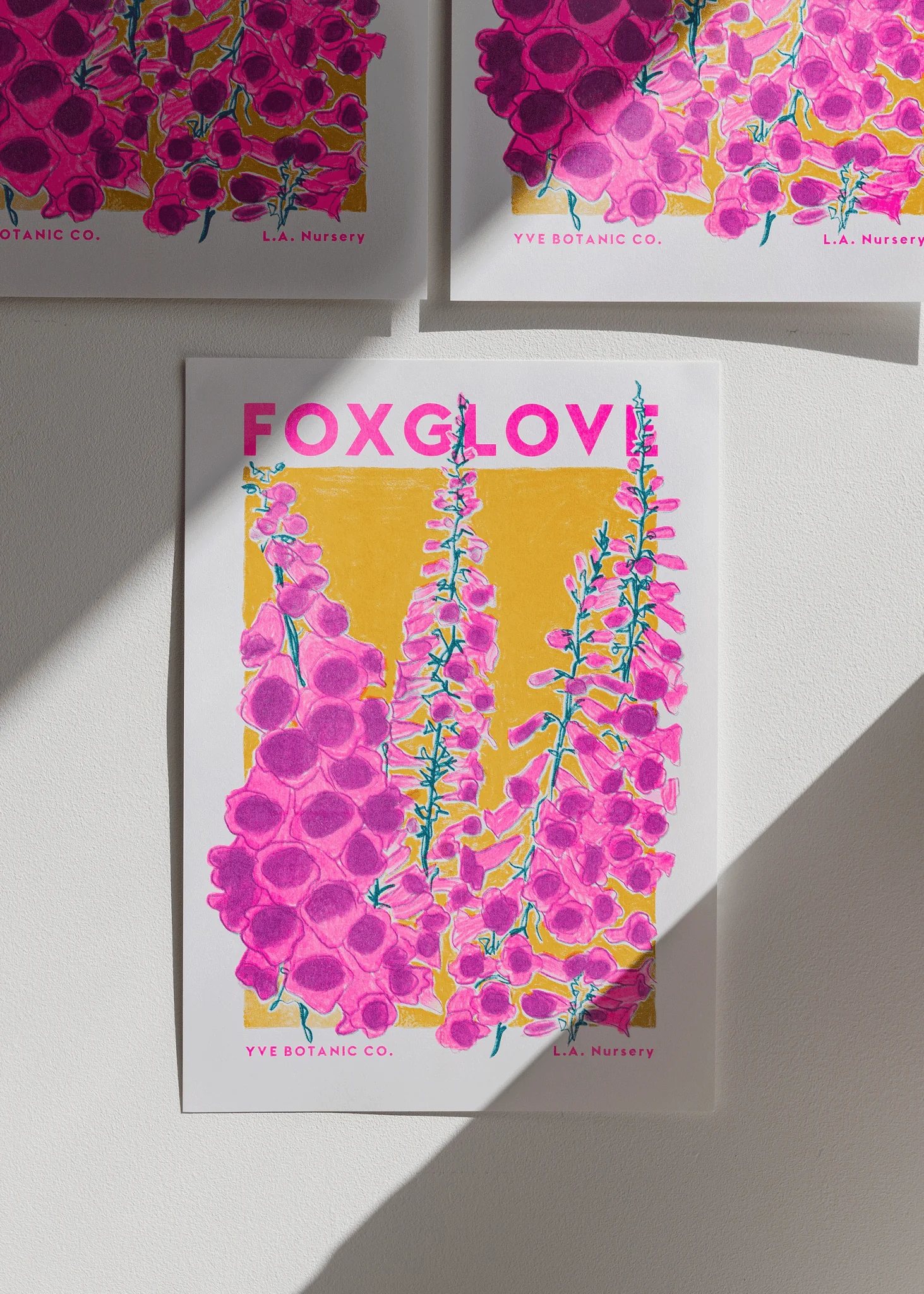 Foxglove Flower Risograph Print - Image 4