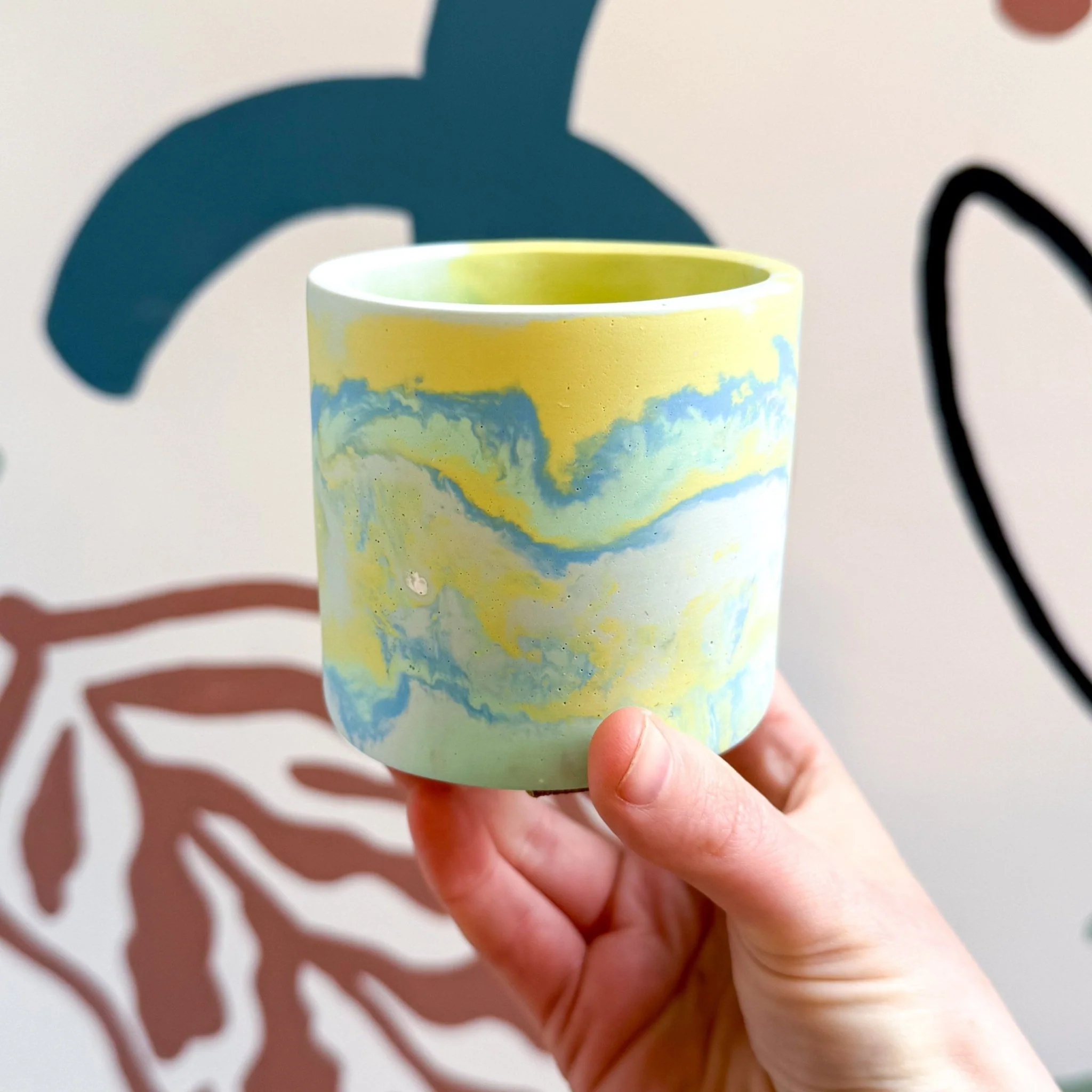 Fresh Water Blue Jesmonite Mini Pot [Beneath the Canopy RHS Collab]