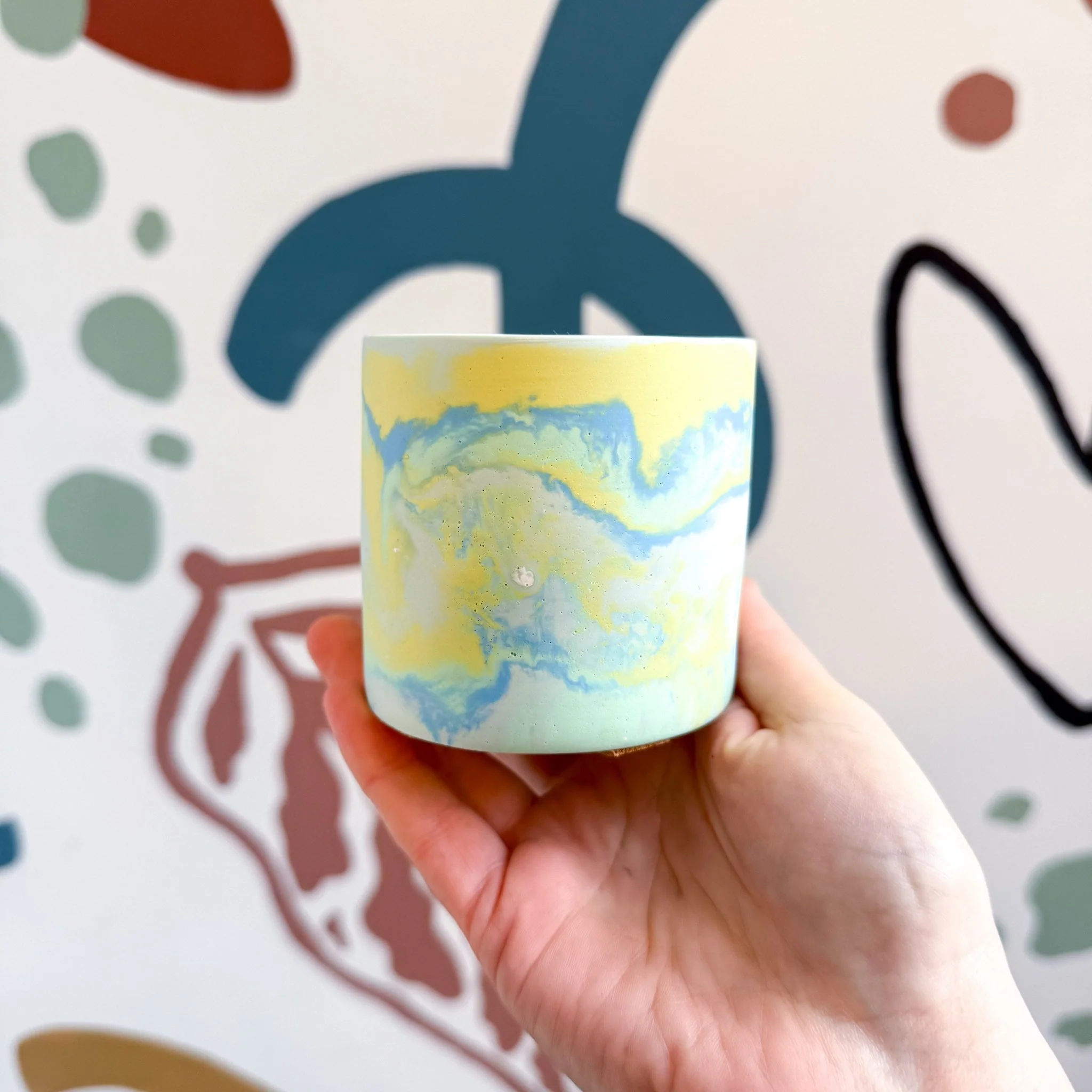 Fresh Water Blue Jesmonite Mini Pot [Beneath the Canopy RHS Collab] - Image 2