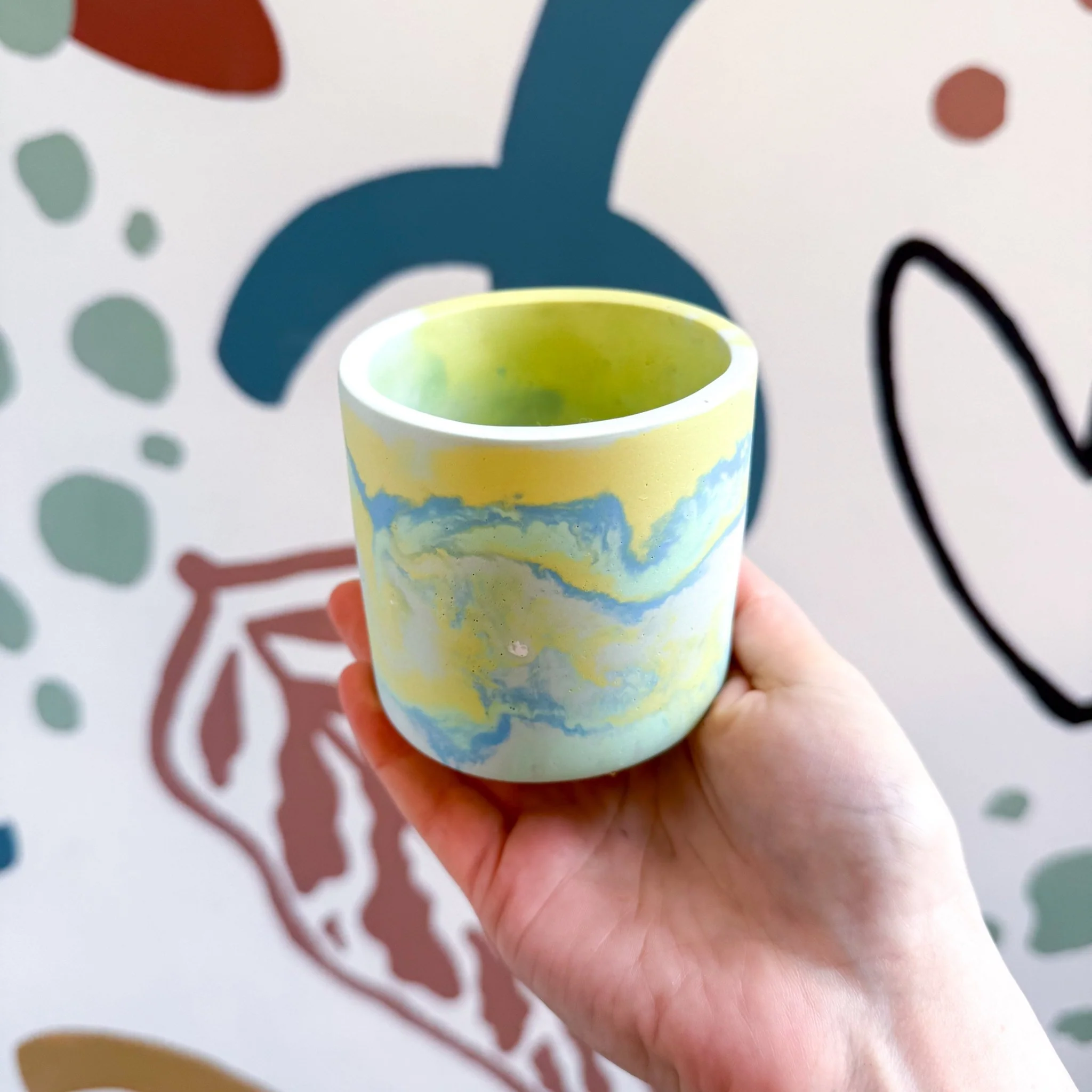 Fresh Water Blue Jesmonite Mini Pot [Beneath the Canopy RHS Collab] - Image 3