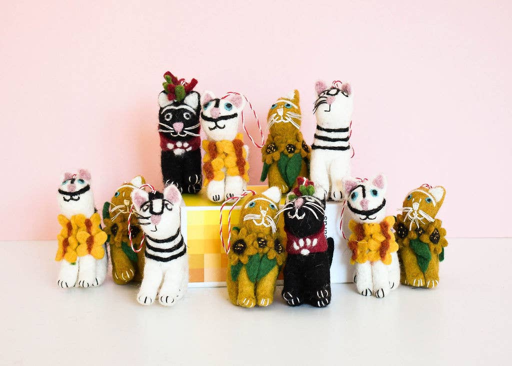 Niaski Frida Catlo Felt Decoration – Handmade Fair Trade - Image 5
