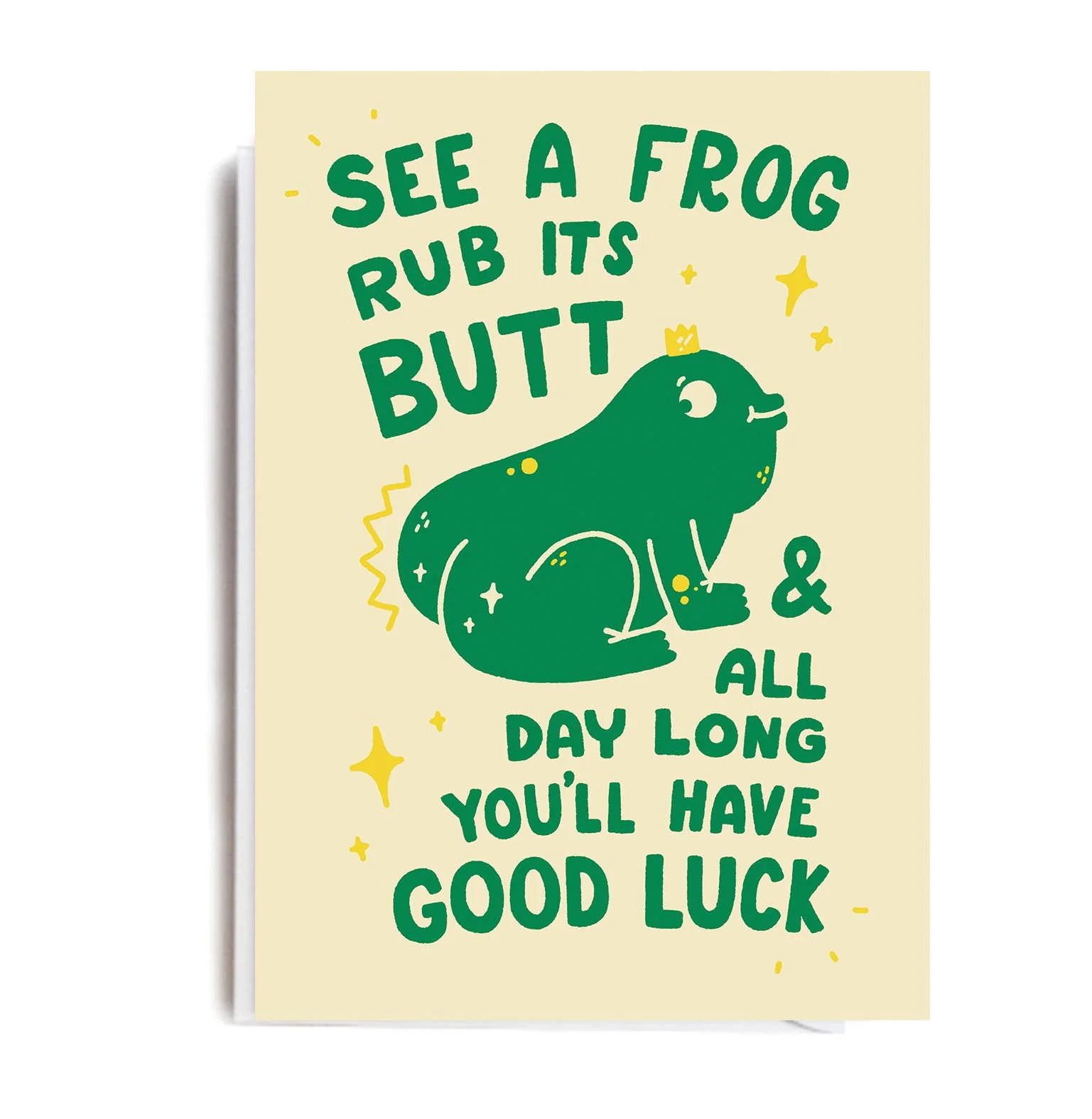 FROG BUTT Greetings Card