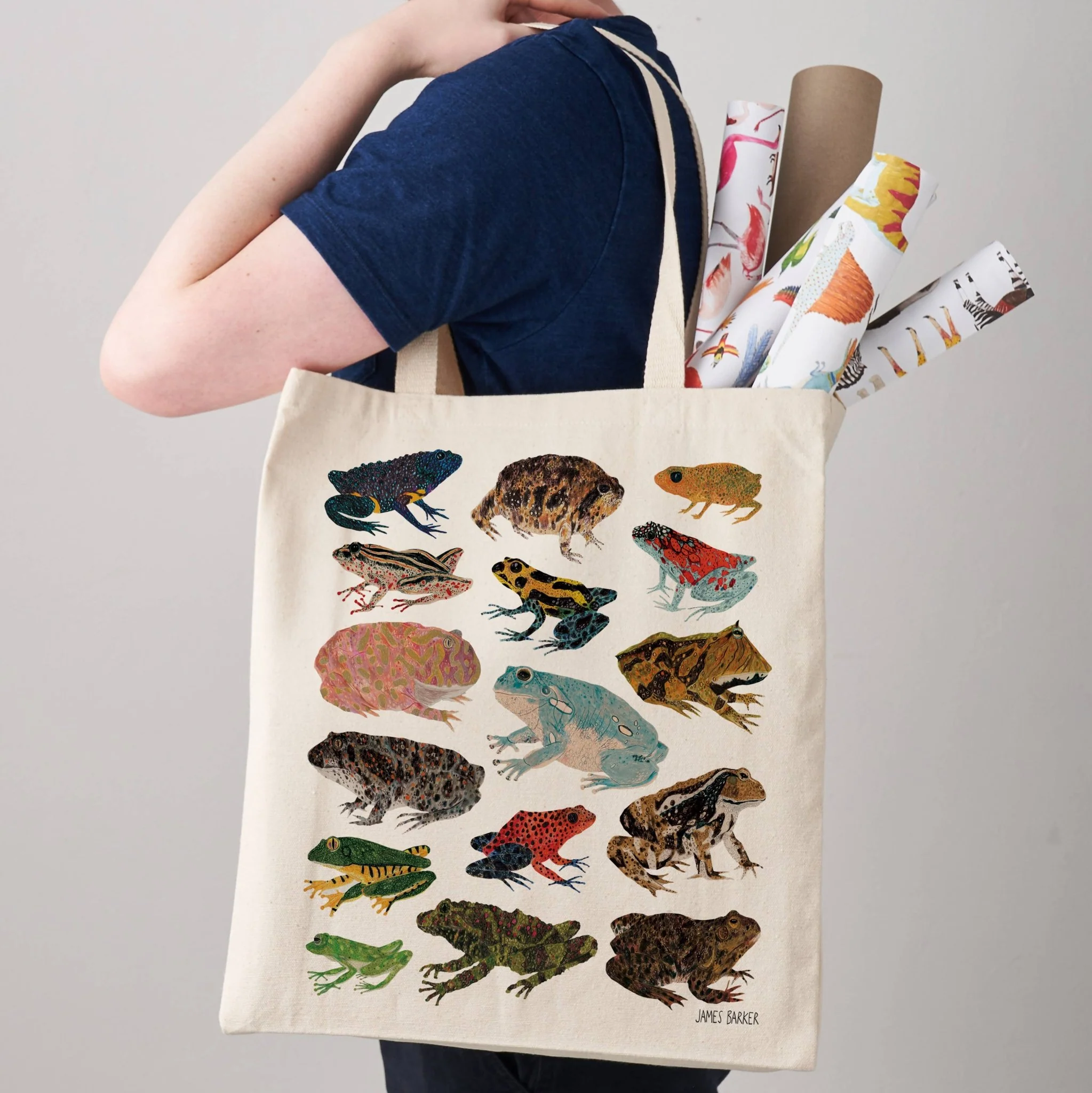 Frogs Canvas Tote Bag - Image 3