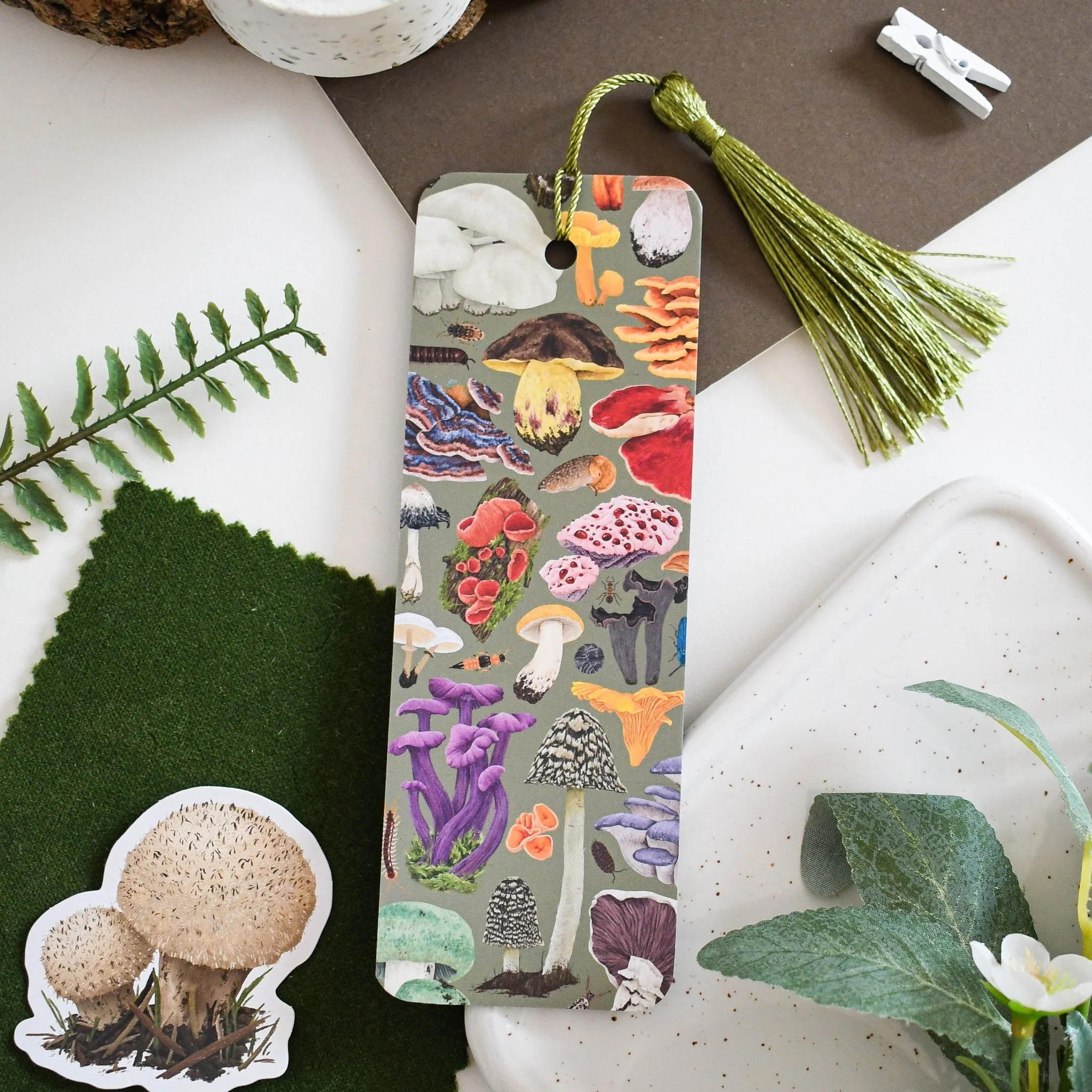 Fungi Bookmark – Illustrated British Mushrooms by Ferne Creative