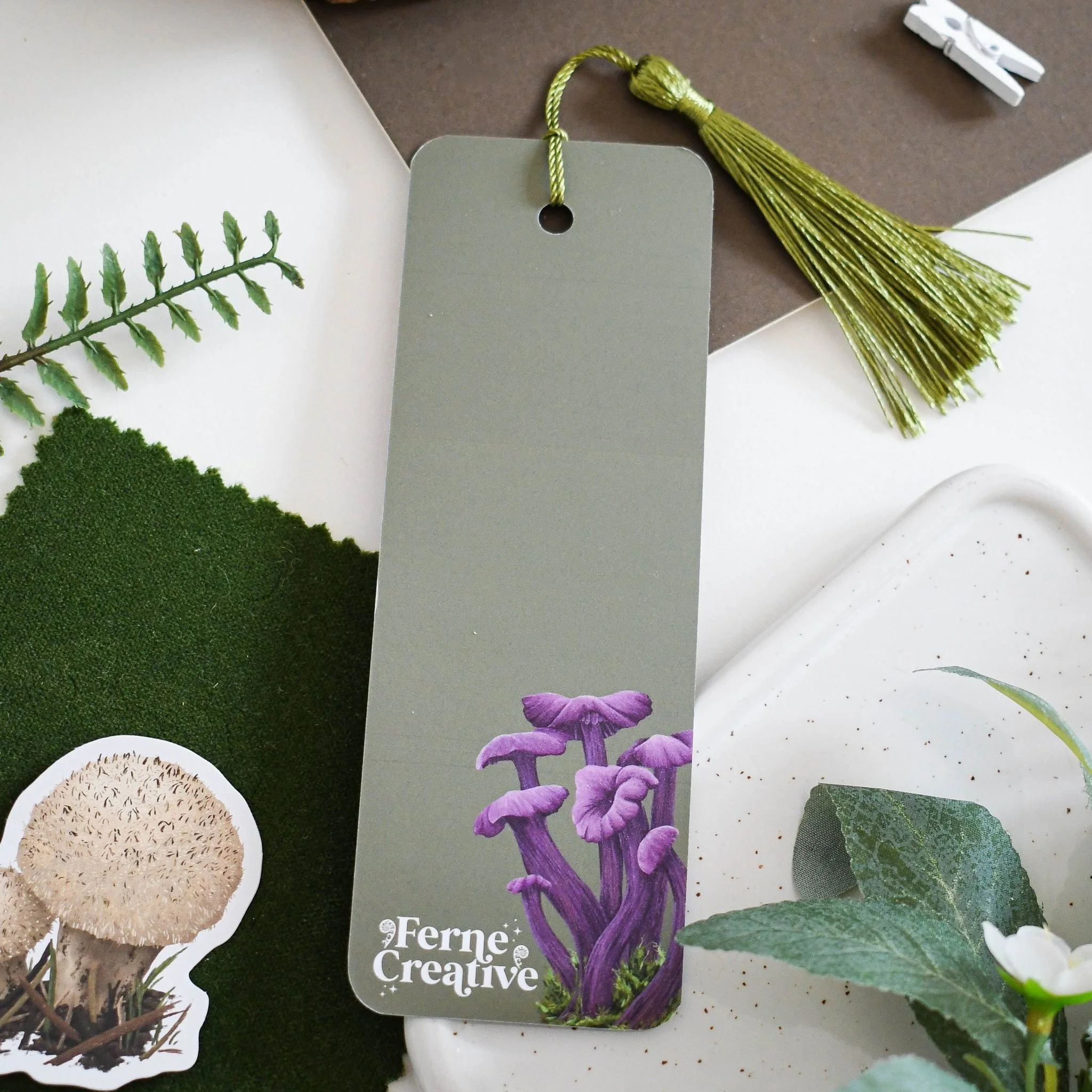 Fungi Bookmark – Illustrated British Mushrooms by Ferne Creative - Image 2
