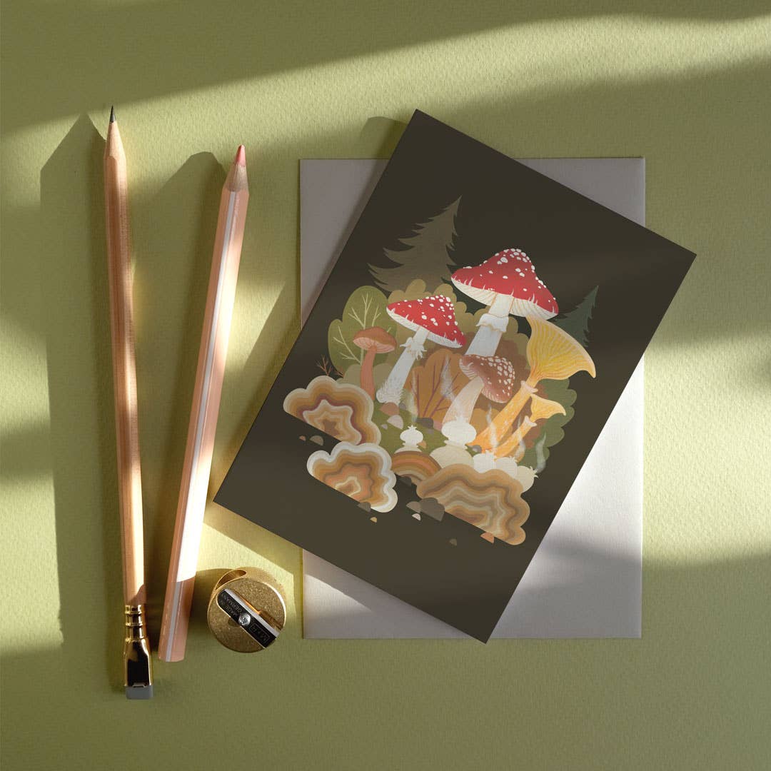 Fungi Forest | Everyday greetings card | Autumn, mushrooms - Image 2