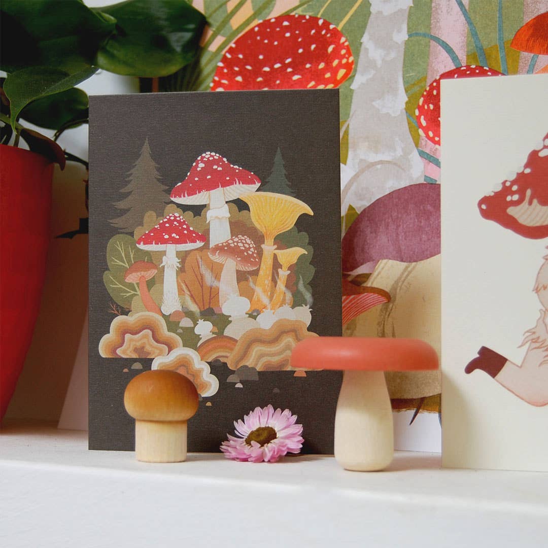 Fungi Forest | Everyday greetings card | Autumn, mushrooms - Image 3