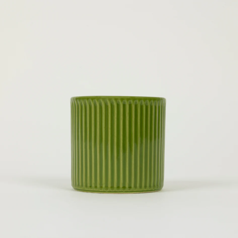 Geranium Leaf Candle in Ceramic Artist Pot - Image 2