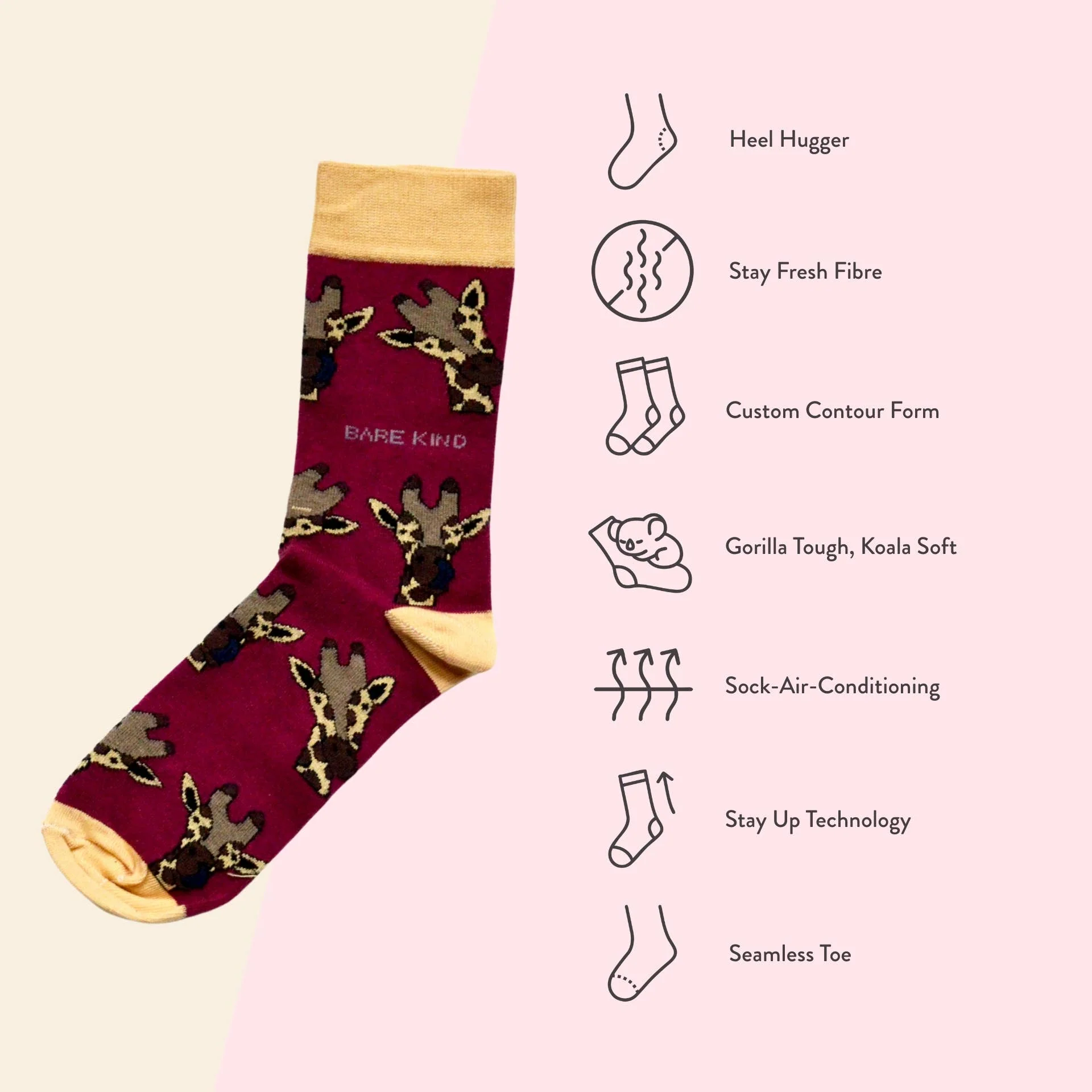 Giraffe Bamboo Socks - Image 7