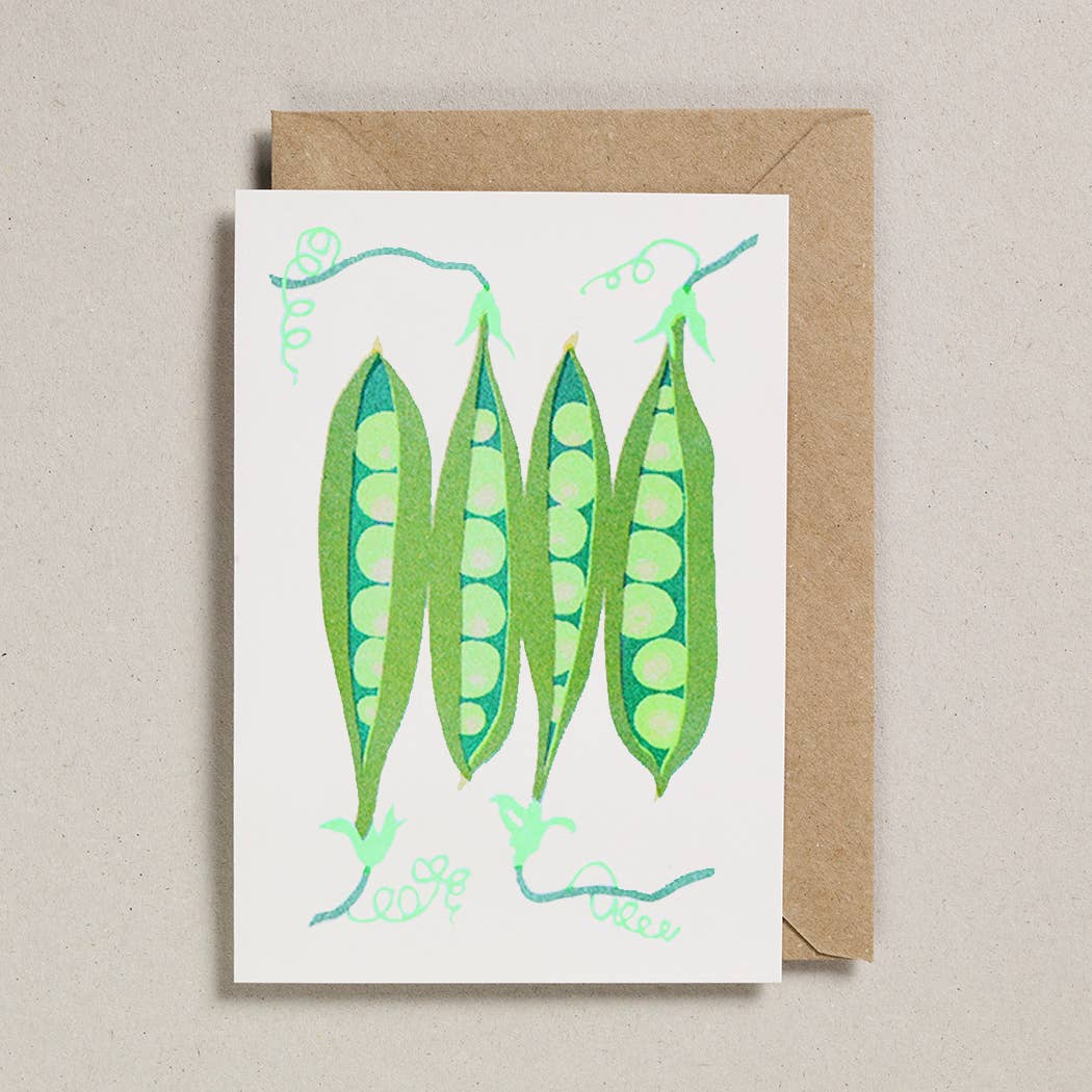 Peas Grow Greetings Card
