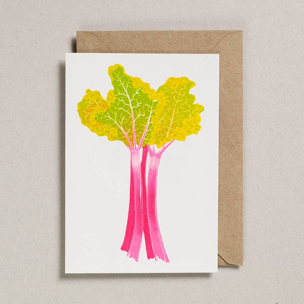 Rhubarb Grow Greetings Card