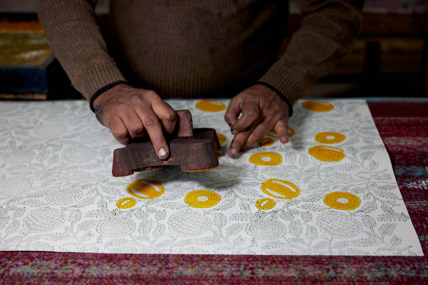 Hand Block Printed Gift Bags - Sunshine - Image 10